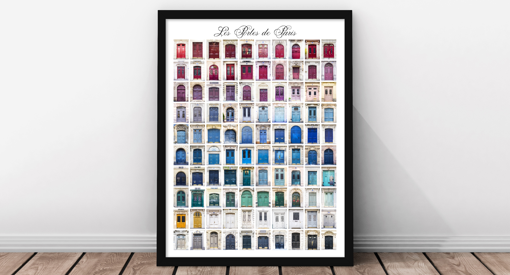 100 Paris Doors Home Decor Poster