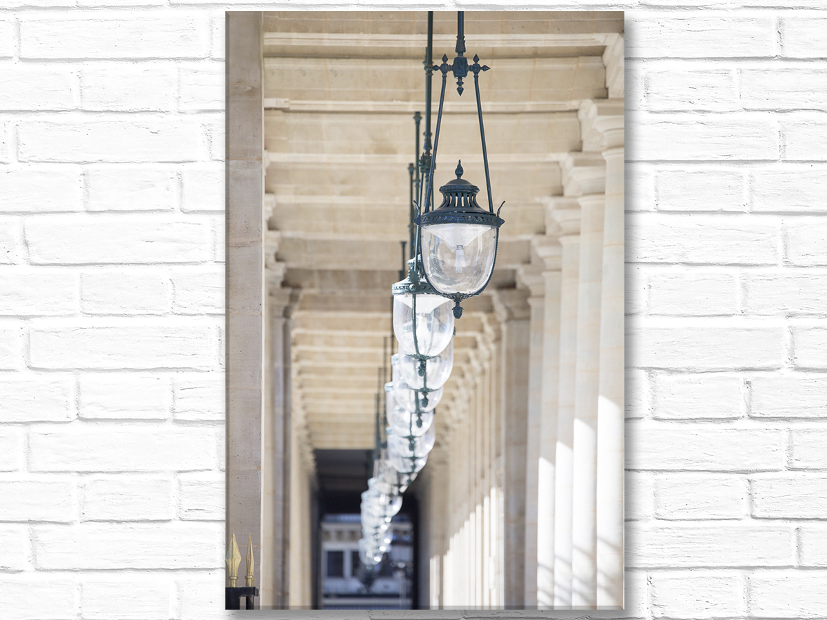 Paris France Home Decor Canvas Wall Art, Palais Royal Lights