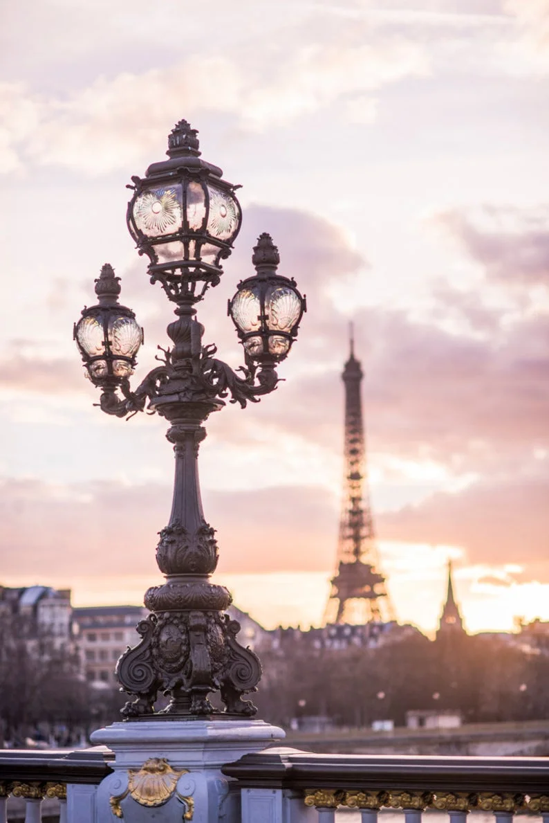 Sunset from Pont Alexandre III (vertical)