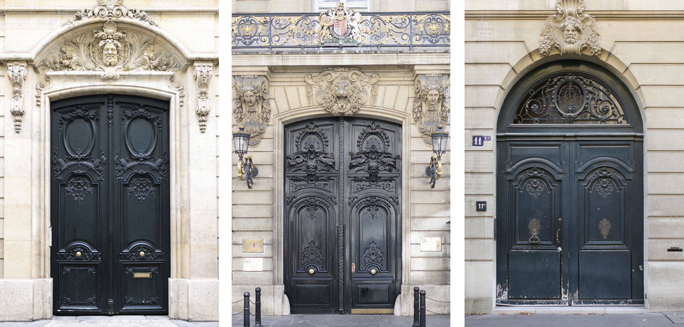 Three Dark Elegant Paris Doors Collection