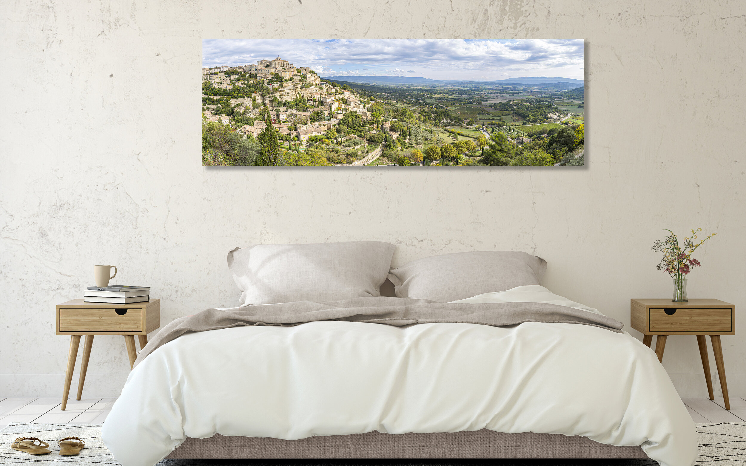 Hilltop Village of Gordes Panorama, Canvas