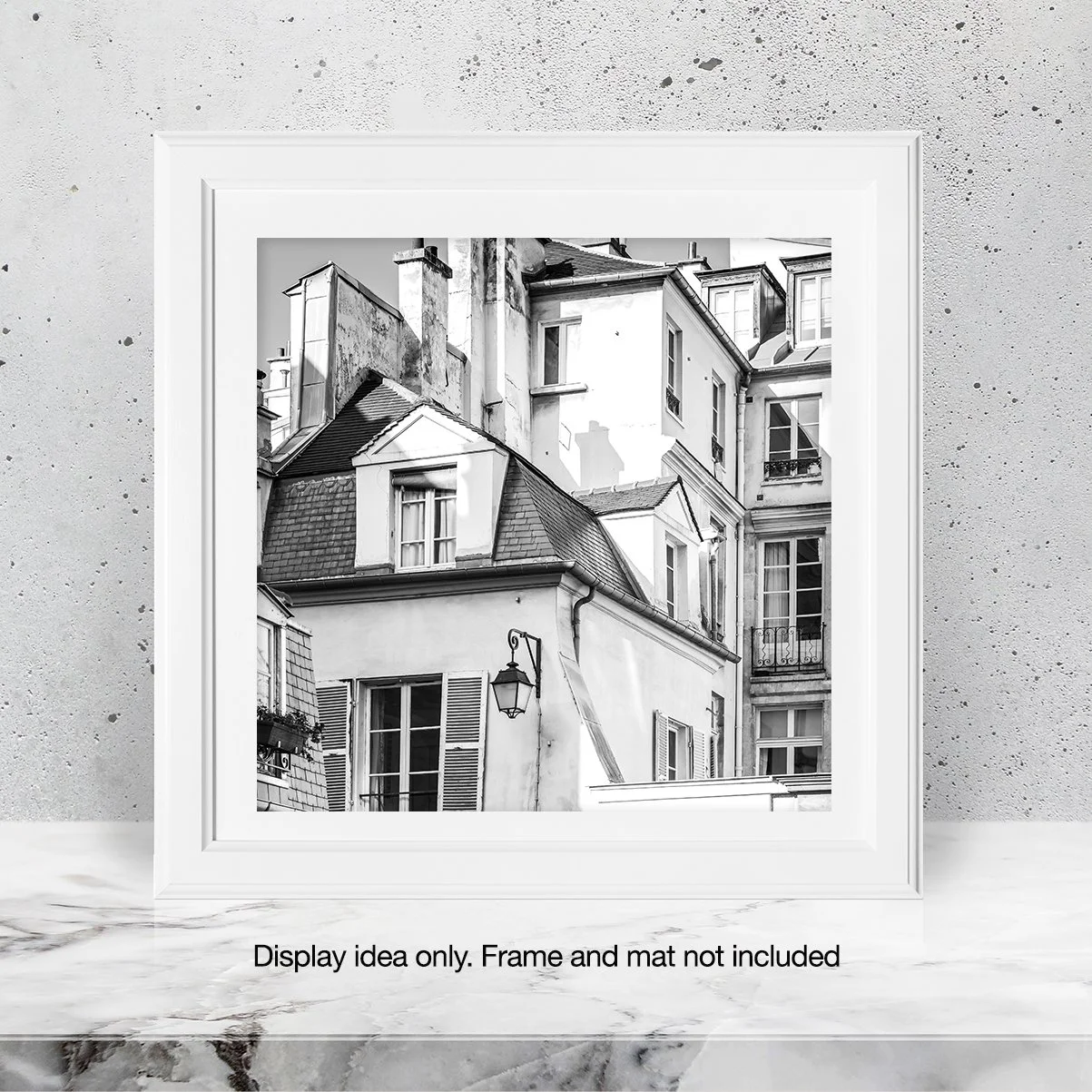 OldMaraisBuildings5x5BnWFramed.jpg