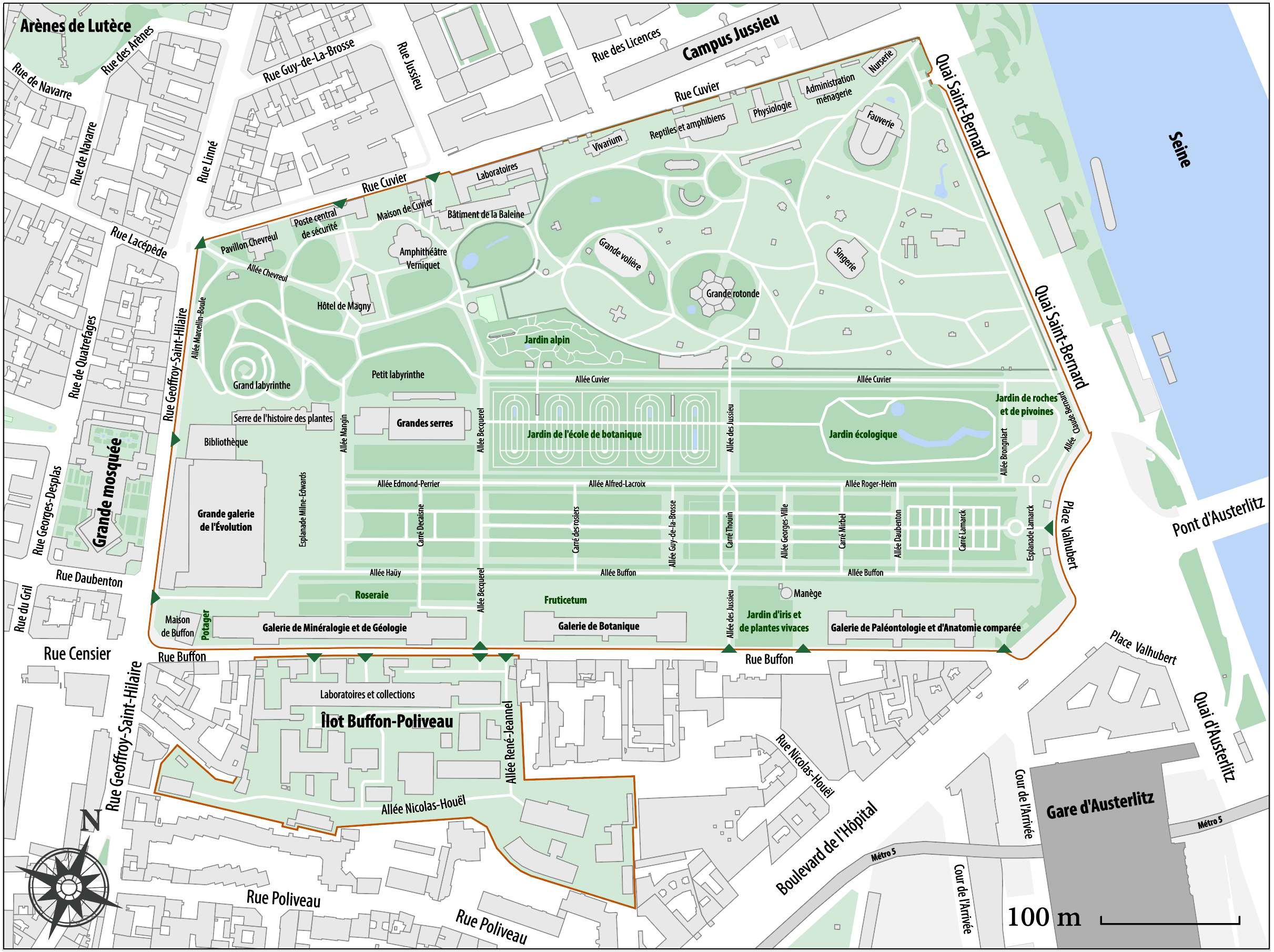 The 70-acre Jardin des plantes today