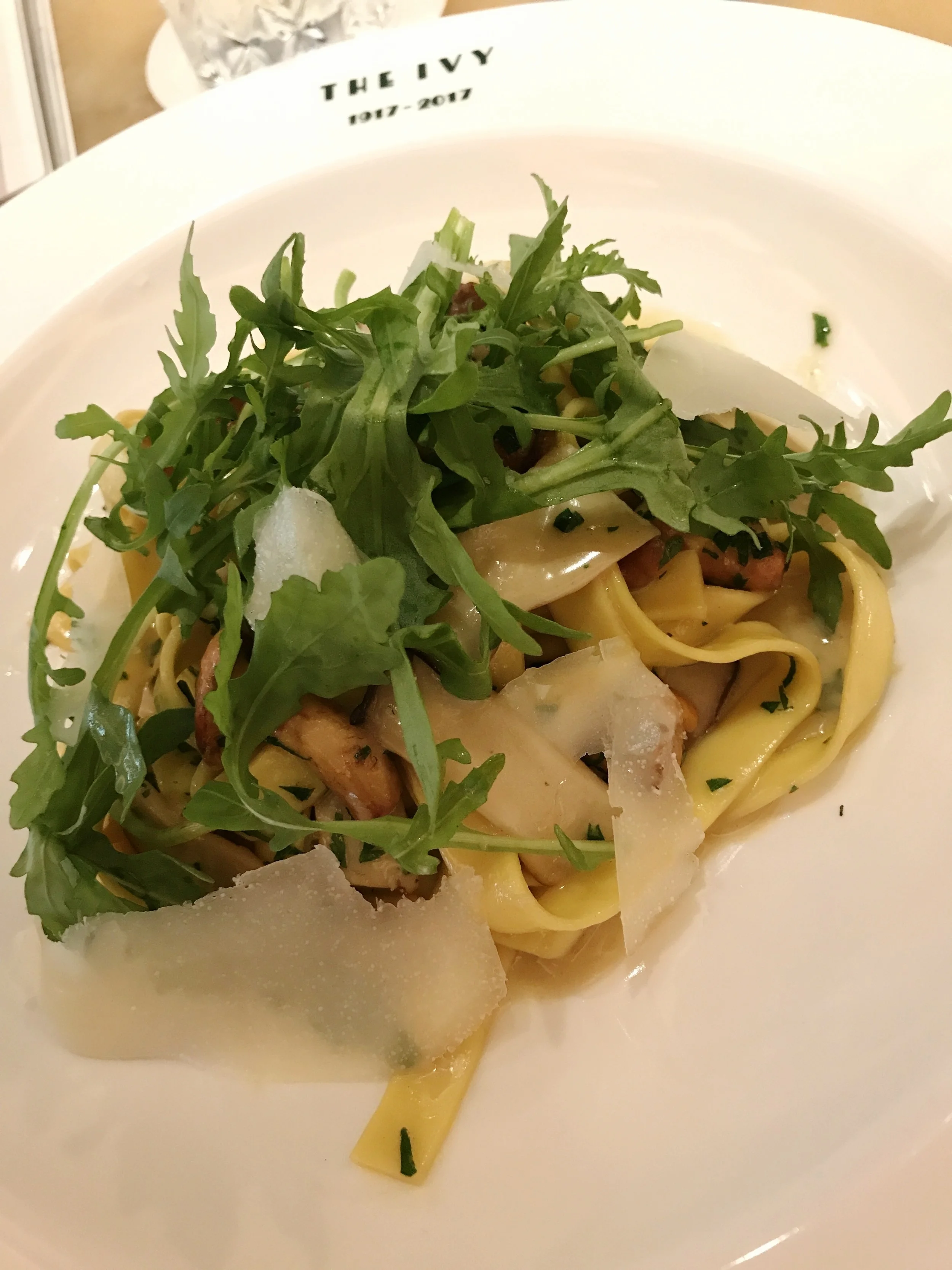 Tagliatelle with Wild Mushrooms, Rocket and Pecorino