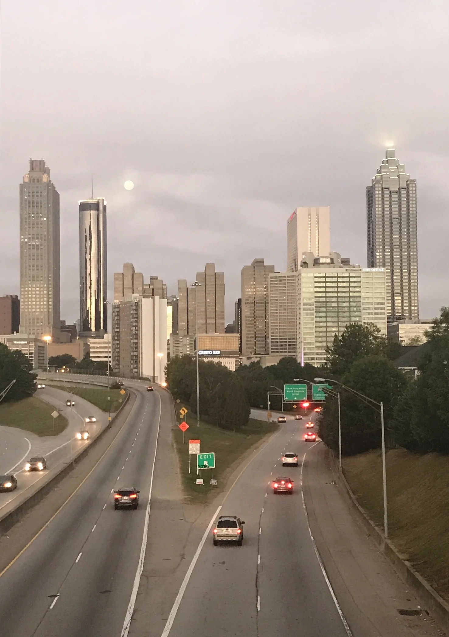 Sunrise in ATL with the recent harvest full moon
