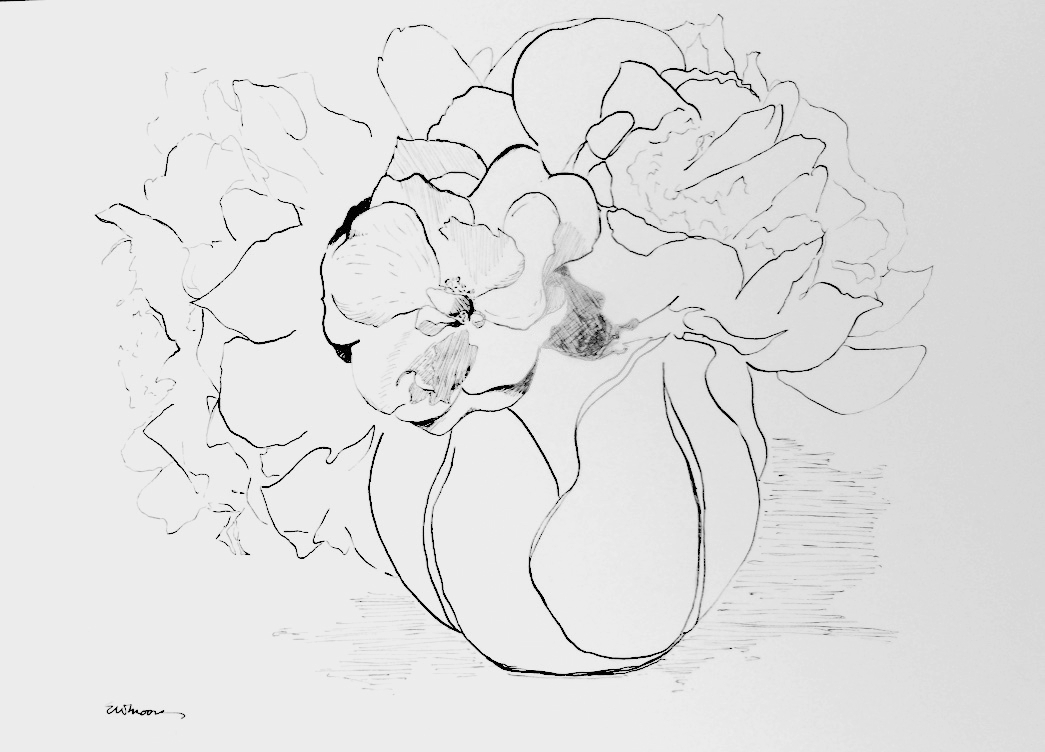 Rose with Peony Blossoms