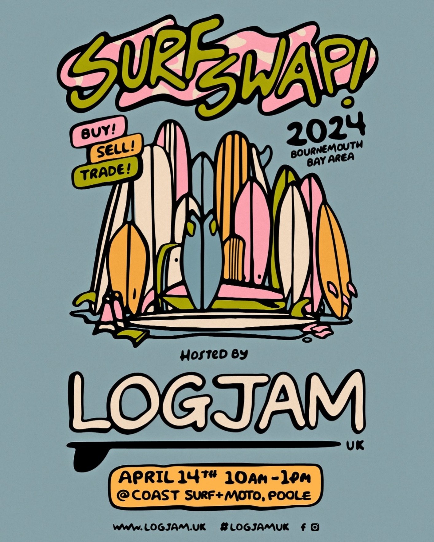 can taste the coffee and breakfast burritos already ⚡️ @logjam_uk board swap meet @wearecoast 

#logjamuk #swapmeet #surfswap