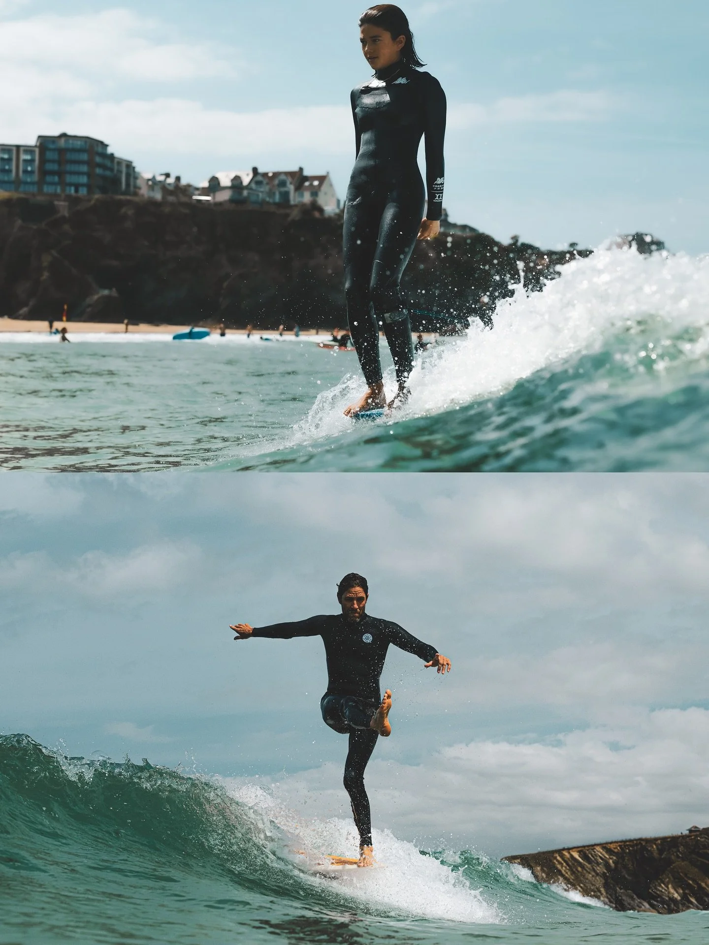 when things come full circle ☀️ an incredible session with @beauyoungsurfboards 2x world longboard champion &amp; Ginger Caimi @comosifueranada at 13 and on the @wsl world longboard tour &bull; captured by @tomsimagery in Newquay, England. August 202