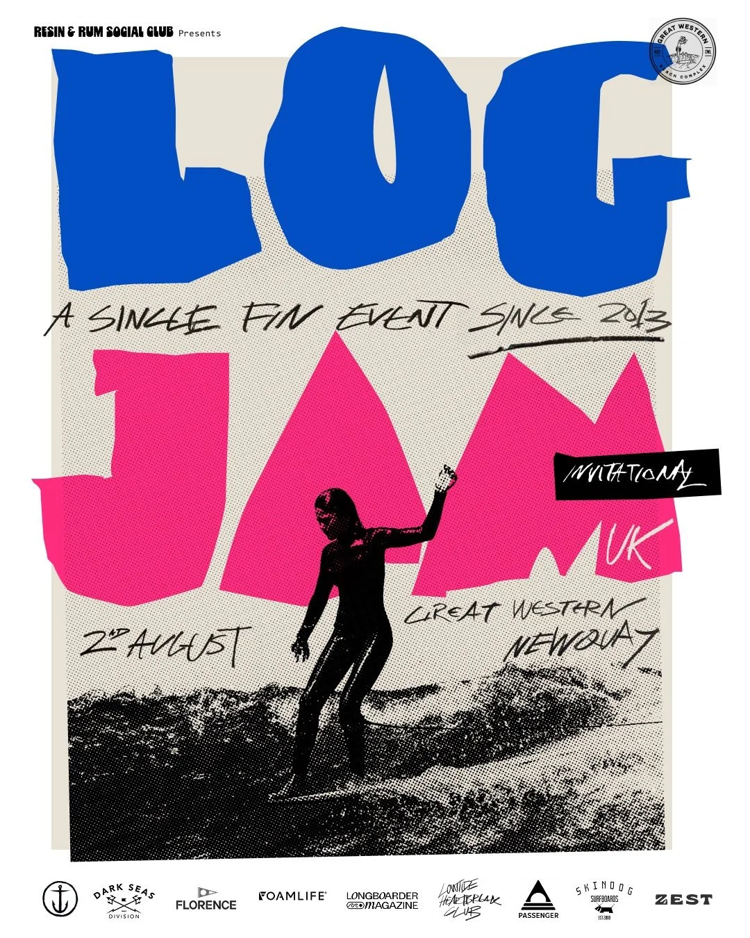 it&rsquo;s Open Season for Log Jam UK 2026 hosted this year by @greatwesternbeach and media partner @longboarder.magazine with our waiting period starting just two weeks today August 2nd bringing the best longboarders, photographers, and community to