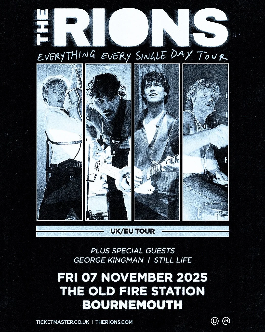 Tonight&rsquo;s schedule runs a bit like this. 
Doors at 6pm - RIONS Signing at Merch stand. 
@stilllife.band 6.55pm
@georgekingmanmusic 7.45pm
@therionsband 8.45pm 

Get down early to see the epic supports. 

Last chance to get those advance tickets