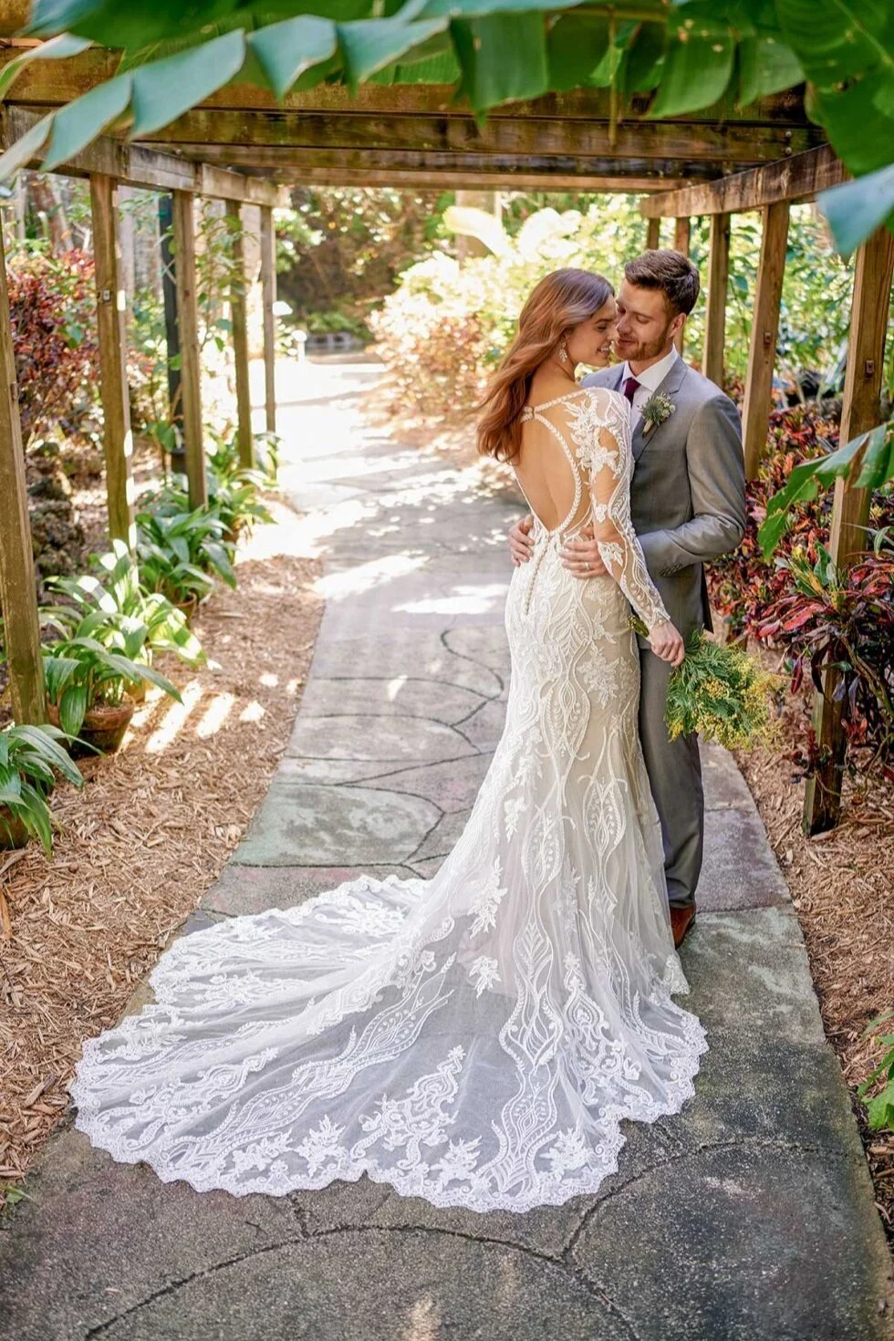 dove satin wedding dress