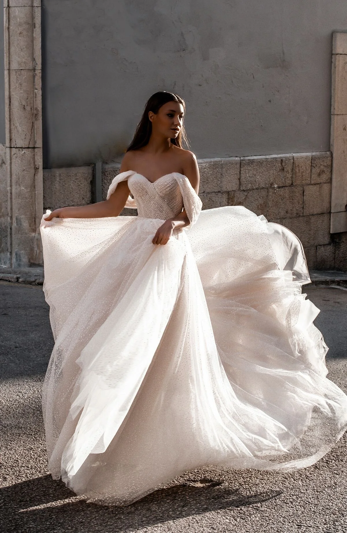 soft ball gown wedding dress