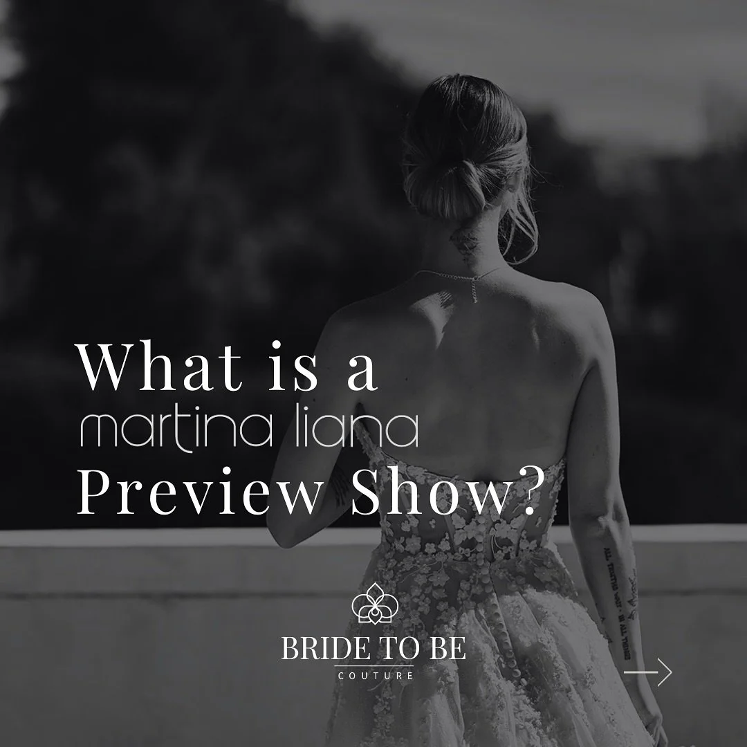 Step into the world of couture with the Martina Liana Preview Show at Bride To Be Couture. Be among the first brides to try on unreleased gowns, share your vision with the designer, and say yes to a look that&rsquo;s uniquely yours🤍

#martinaliana #
