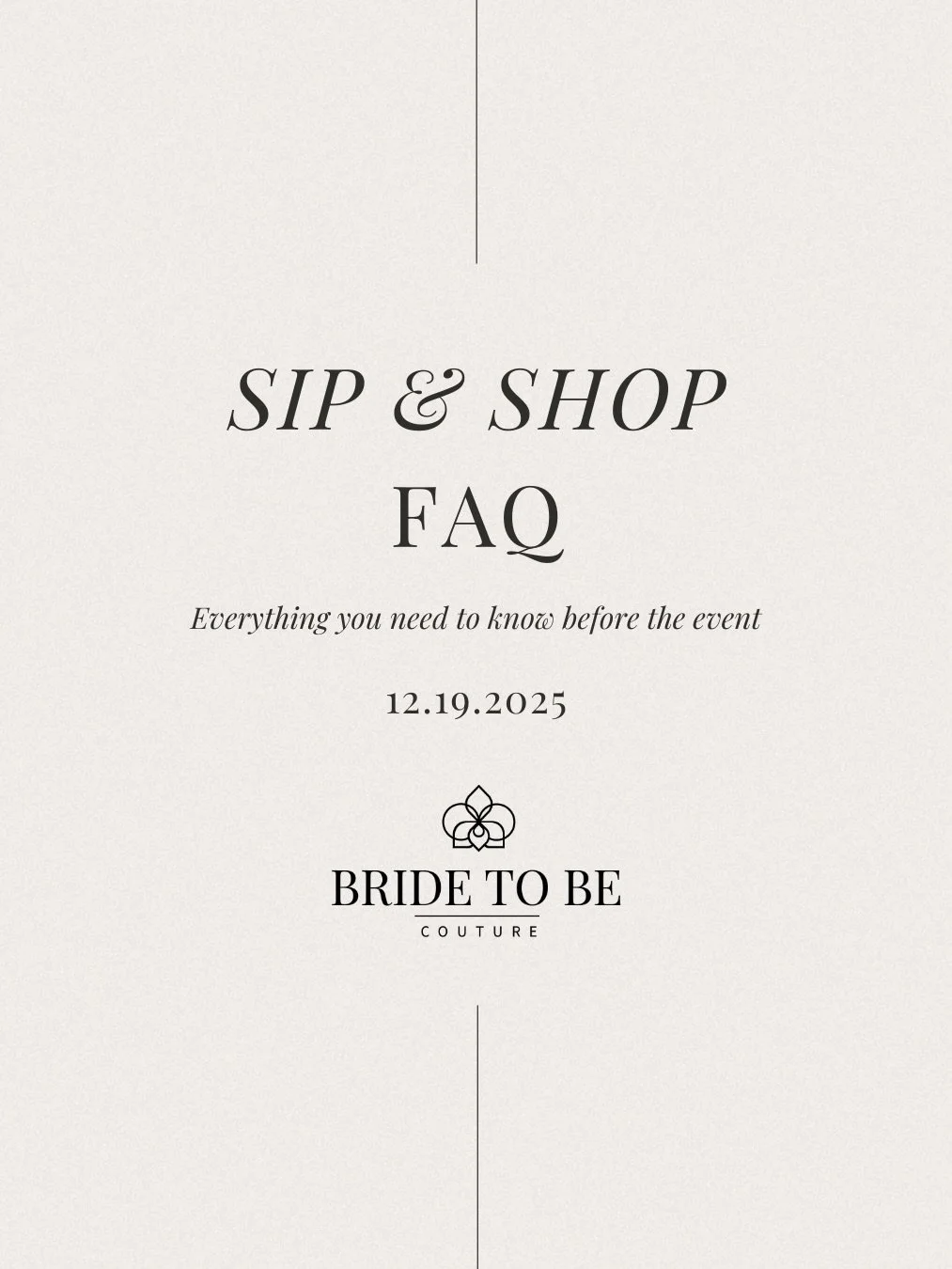 Our Sip &amp; Shop Event is almost here, and we can&rsquo;t wait to welcome our Sacramento bridal community into the boutique for an afternoon of calm, curated shopping. This appointment-only event offers the chance to browse our Extended Sale gowns,