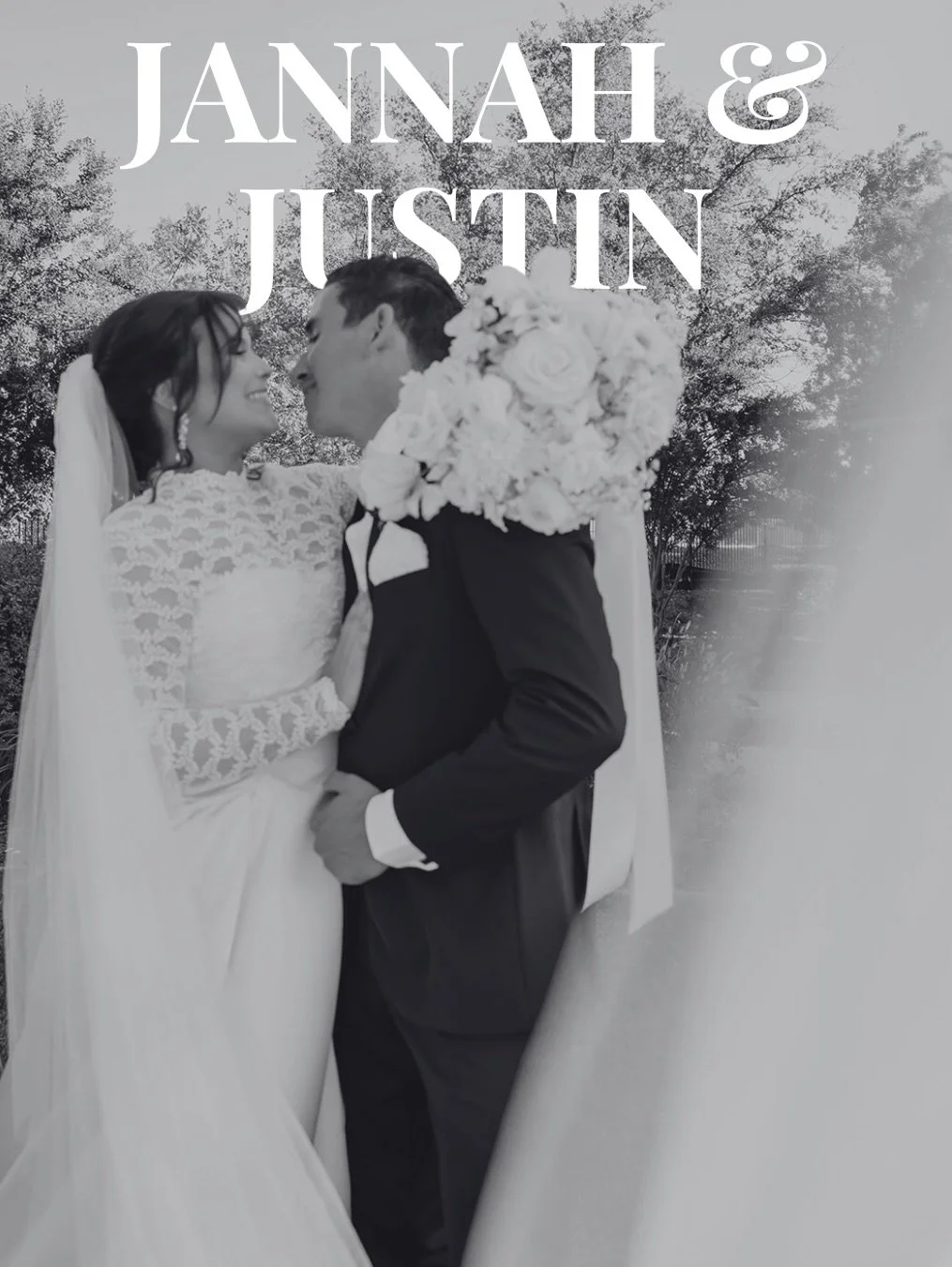 The way they look at each other says it all.🤍
Jannah wore the Jory gown by Pronovias, paired with the Sylvie Overlay by Elizabeth Lee and the V2103WC veil by en Vogue Bridal, a combination that felt timeless, romantic, and completely her.
From the l