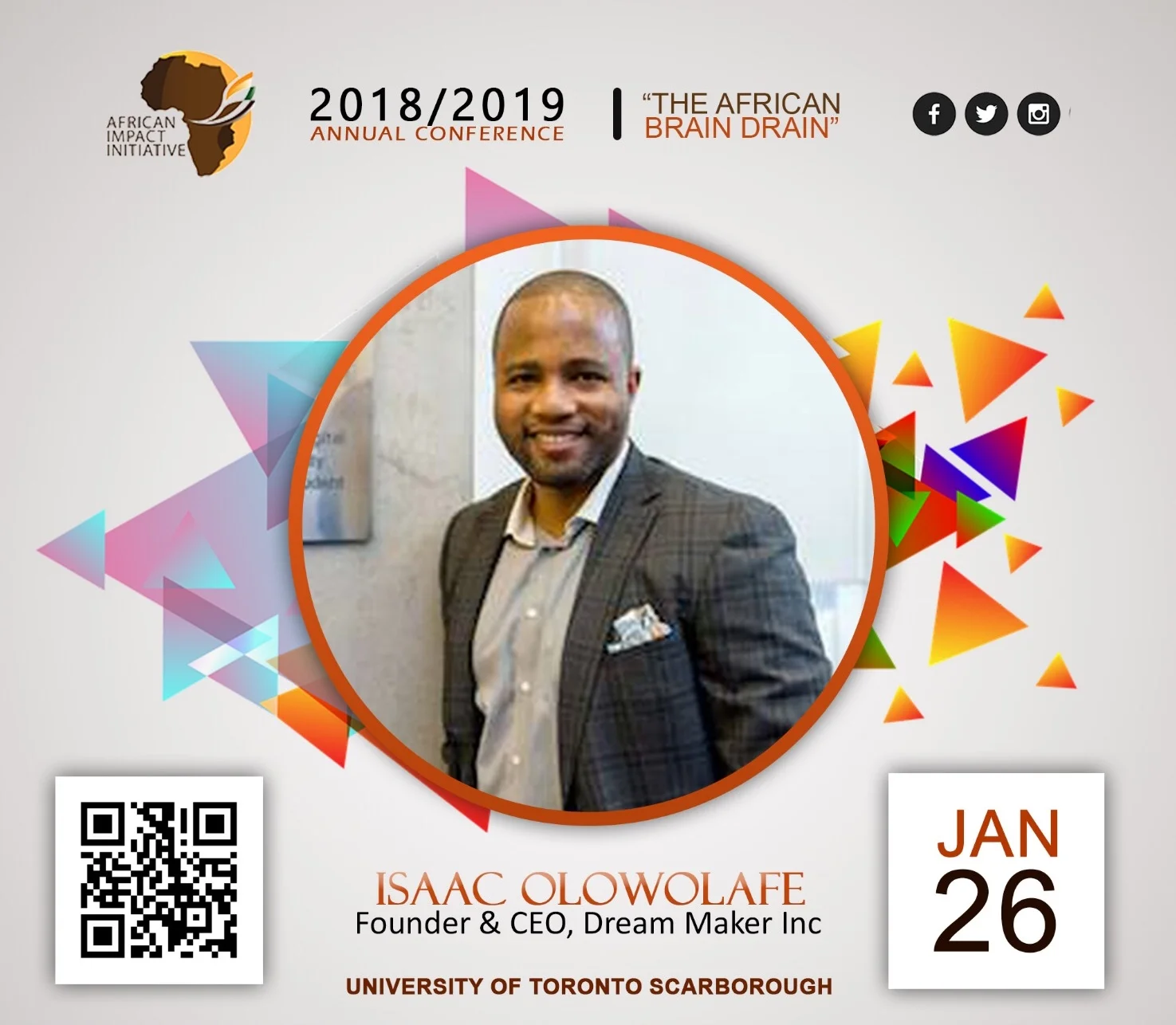 Isaac Olowolafe Jr. is an award-winning real estate broker, entrepreneur, angel investor and philanthropist. In 2016, Isaac launched Dream Maker Ventures—a private equity firm that provides mentorship and capital to small and medium sized businesses. A year later, the venture has taken off into successful heights Isaac received a Bachelor in Economics from the University of Toronto. He has received numerous awards and recognition, including a Harry Jerome Business Award, an Enterprise Business Award by Planet Africa, an Arbor Award from the University of Toronto, and many more worthy recognitions. In 2015, Isaac made a generous $100,000 donation which named the Dream Maker Realty Digital Media Experience Lab in Ryerson’s iconic Student Learning Centre. In the start of 2019, Isaac will be launching a First of a Kind, Black Tech Incubator out of a Canadian University.