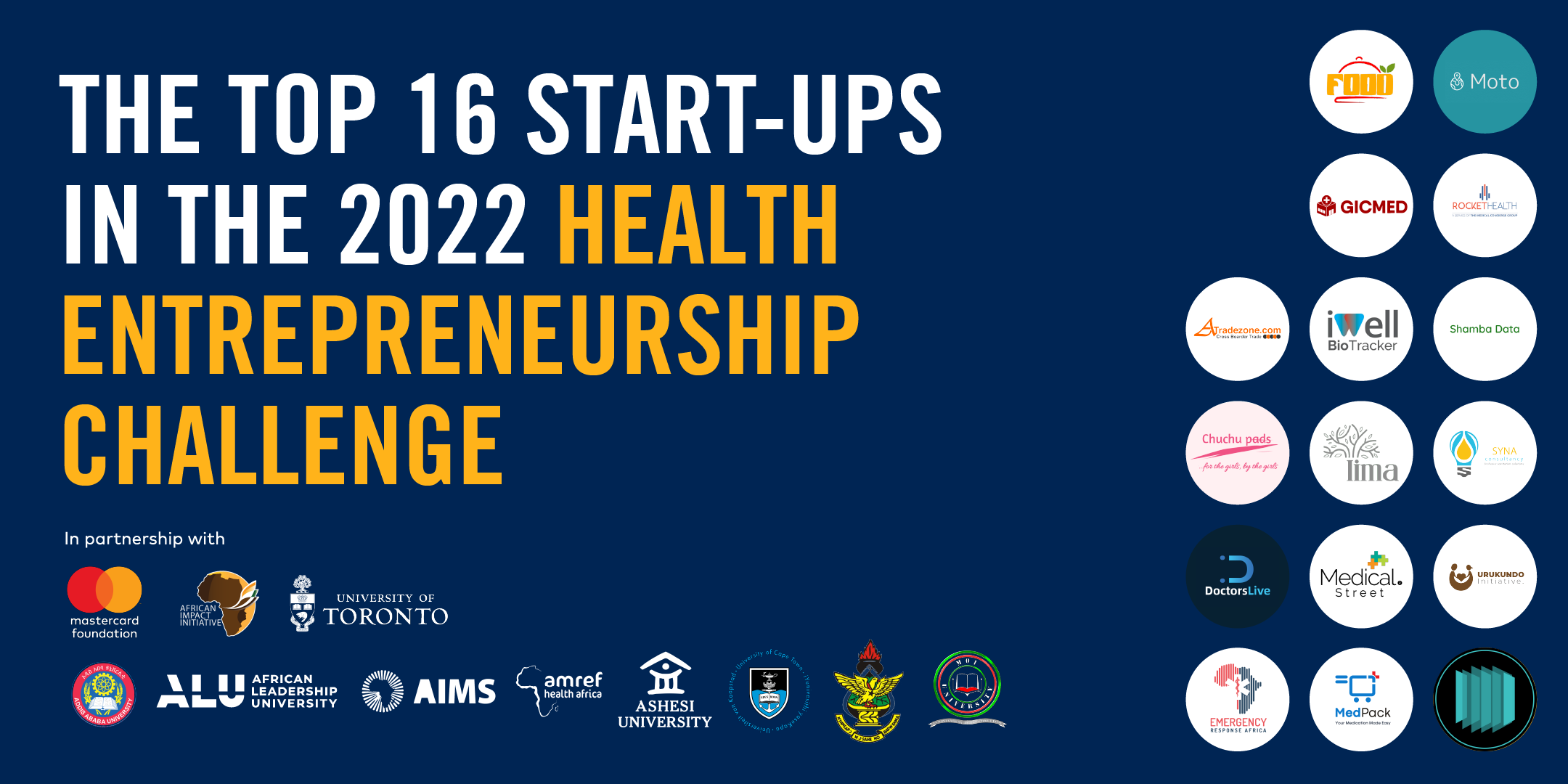 Meet the Top 16 African StartUps in the 2022 Health Entrepreneurship