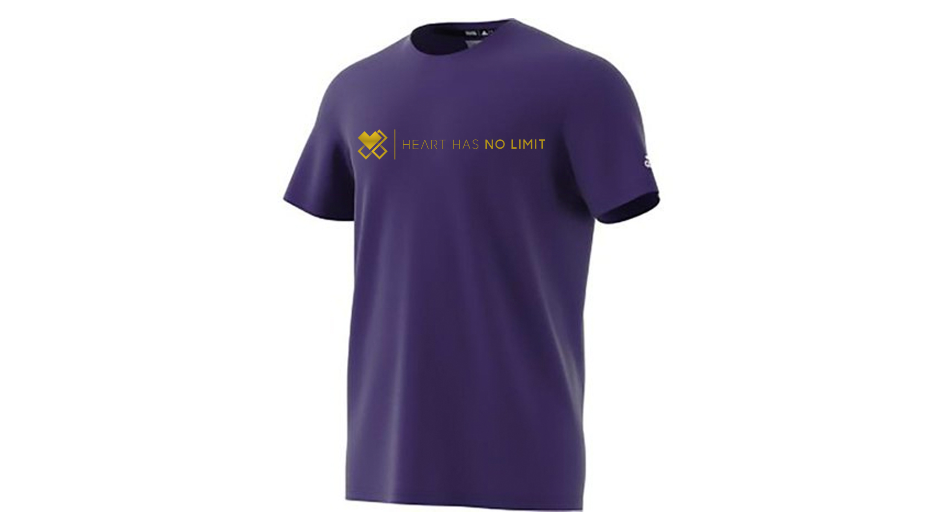 adidas - Purple Clima Tech Tee - Gold Writing Heart Has No Limit