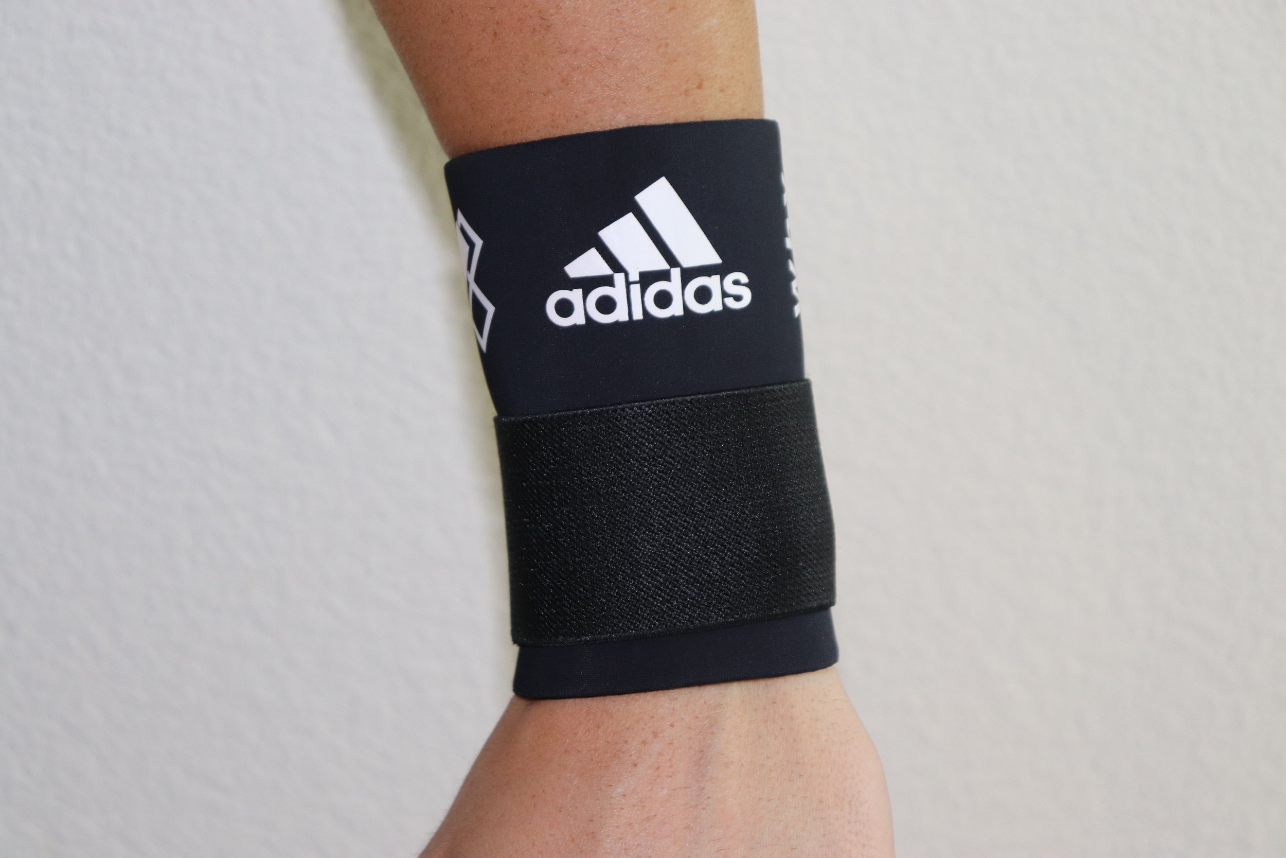adidas - Pro Series Wrist - White Writing on Black Band — Heart Has No Limit