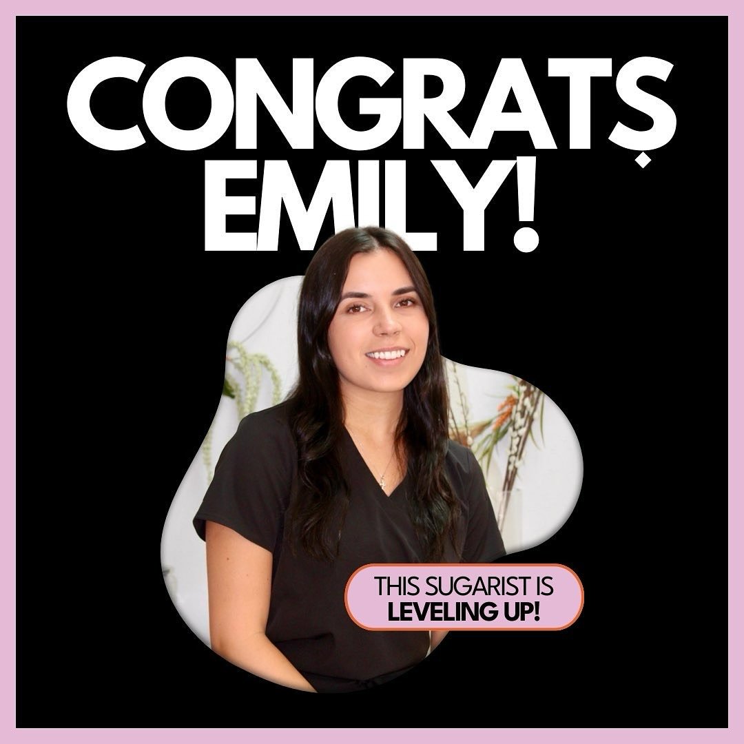 Volleyball star by night, esthetician by day, this SUGARIST is leveling up!! 
Congratulations @em.estheticsss 🤍