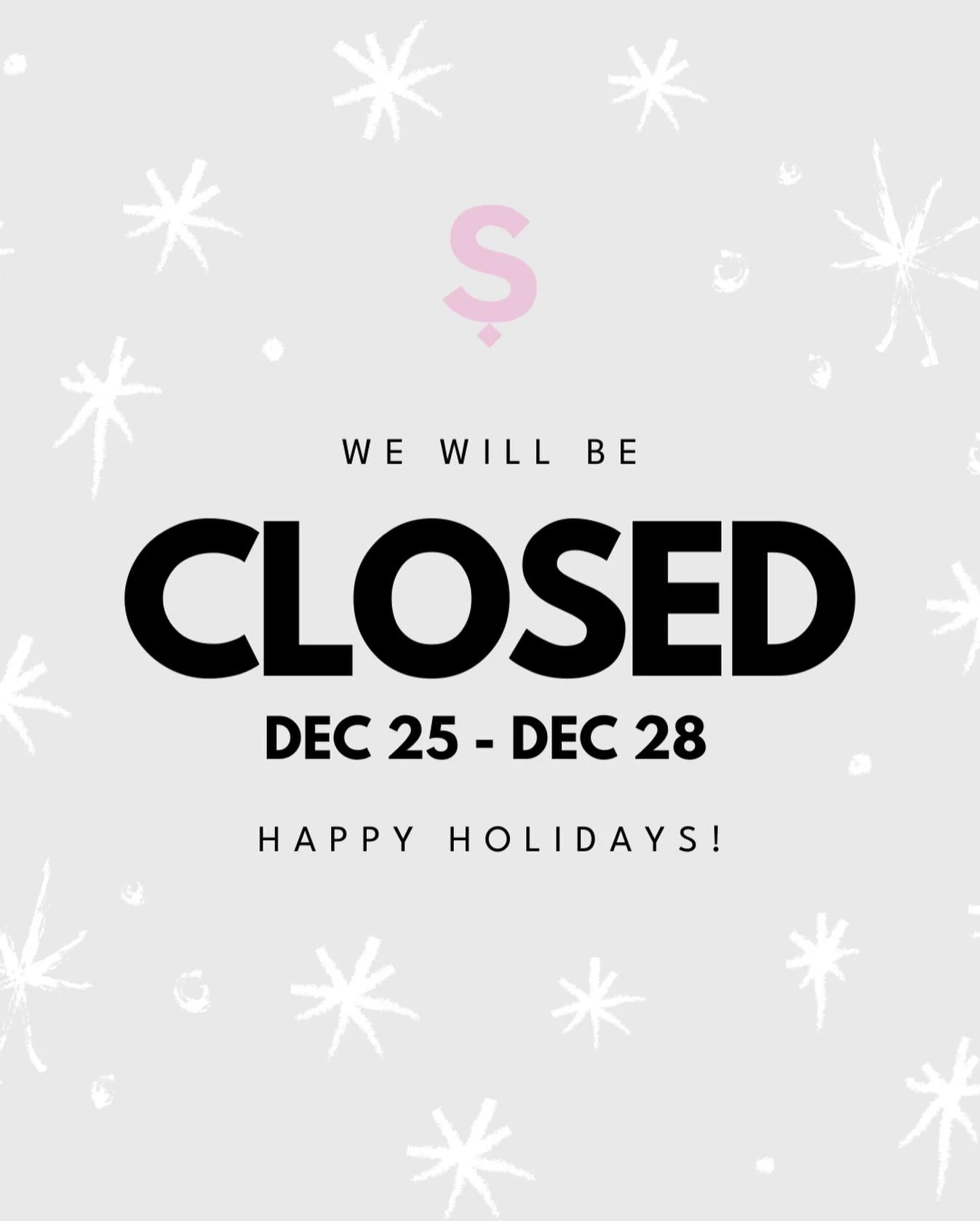✨ Holiday Hours ✨

Sug will be closed December 25&ndash;28 as we take a short holiday break. We&rsquo;ll be back and ready for you after the weekend!

Wishing you a cozy and joyful holiday 🤍