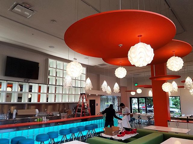 More lighting fixtures by us at Lalla Grill in San Jose.