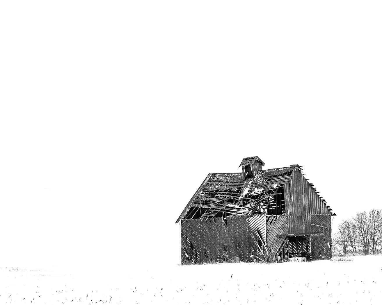 Forth Place: Old Barn B&W