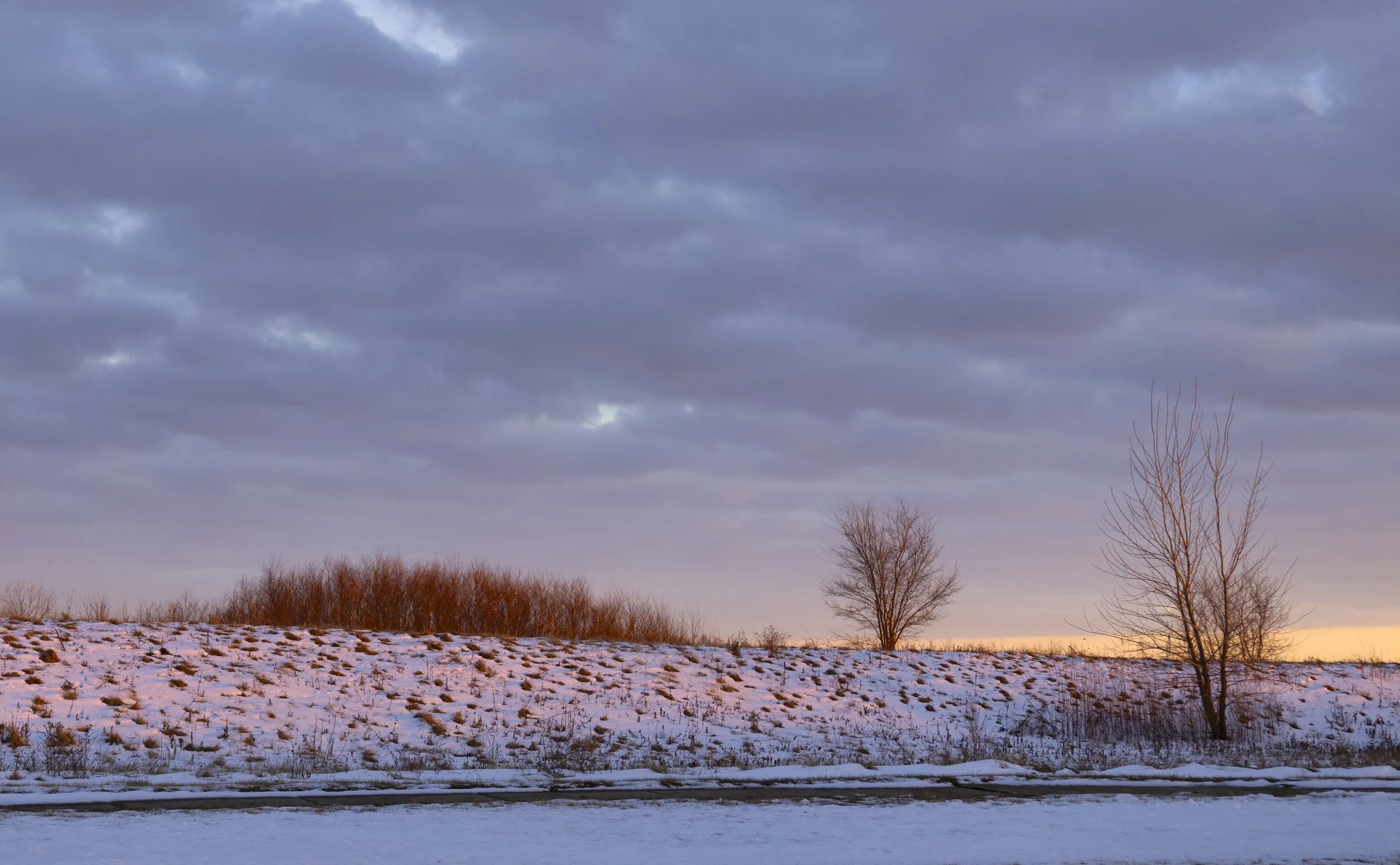 Snowy Sunset at Clearview - Lynne Rudasill