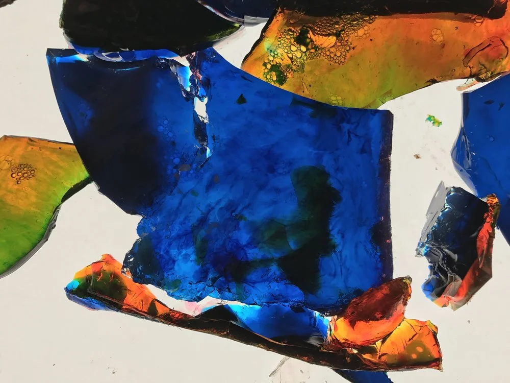   gelatin and dye gradient bricks  