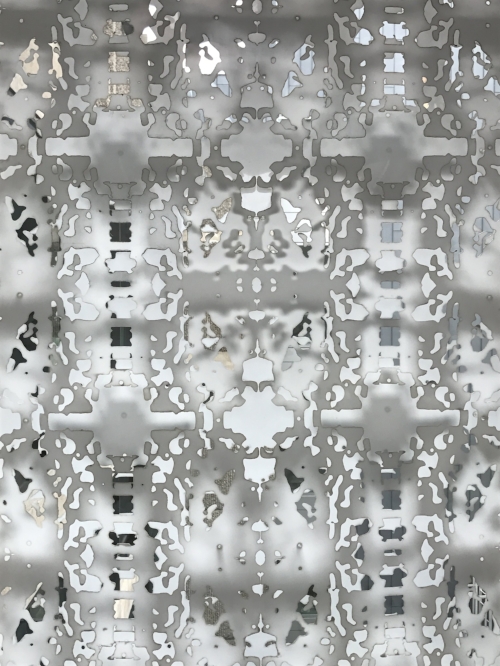   HDPE plastic laser cut wall made of wax pattern  