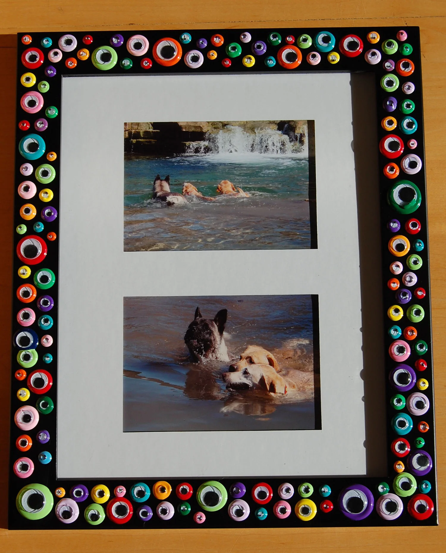 Googly Eye Double Matted Frame