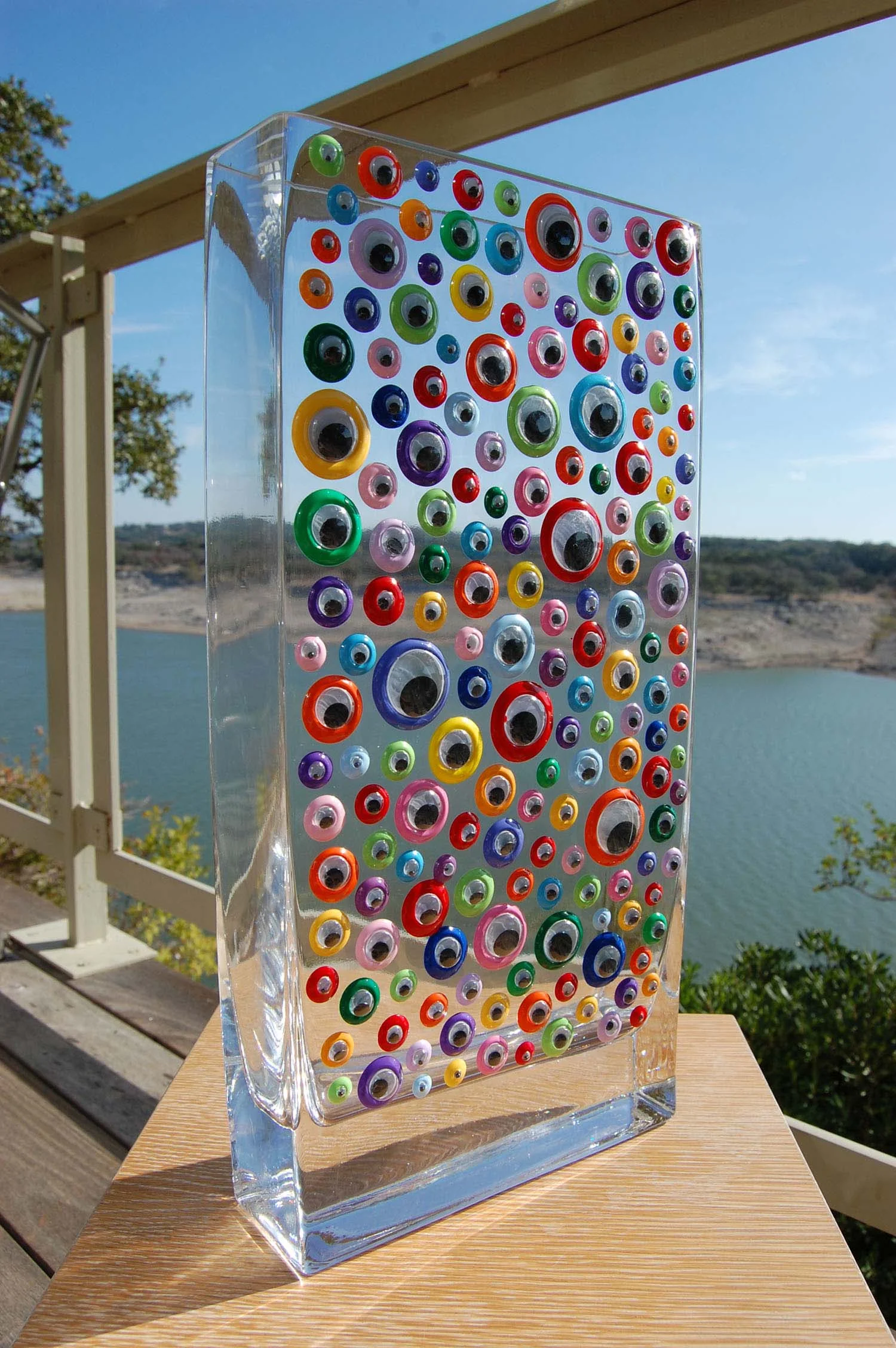 Tall Tapered Googly Eye Vase