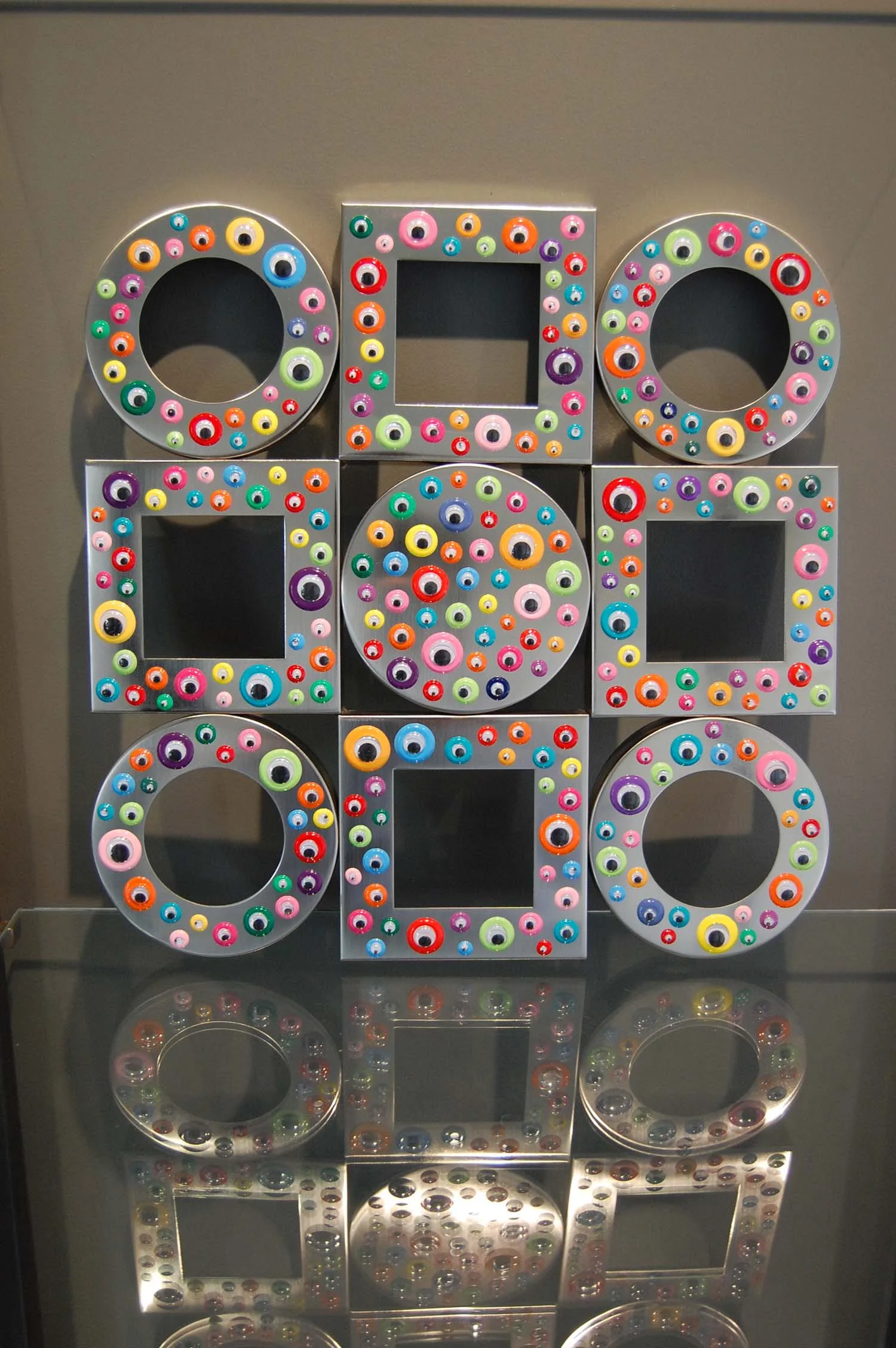 Googly Eye Abstract Metal Sculpture