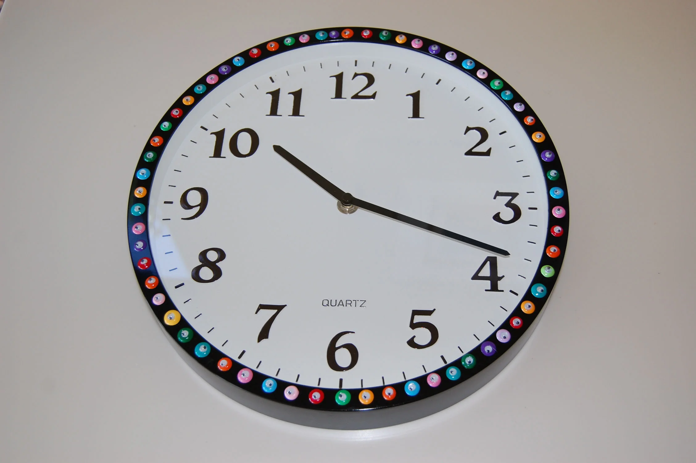 Googly Eye Clock with White Background