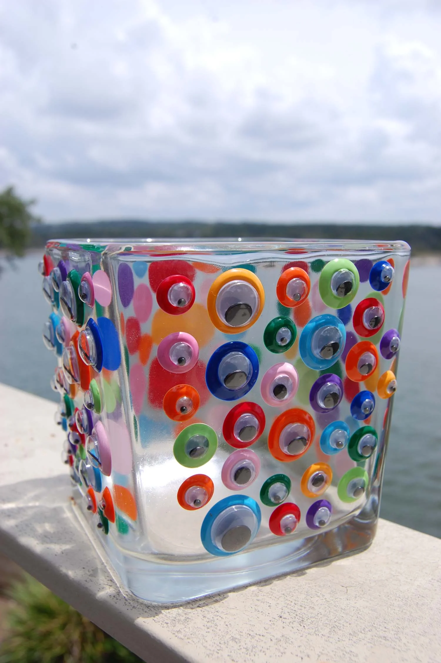 Googly Eye Medium Tapered Candle and Vase