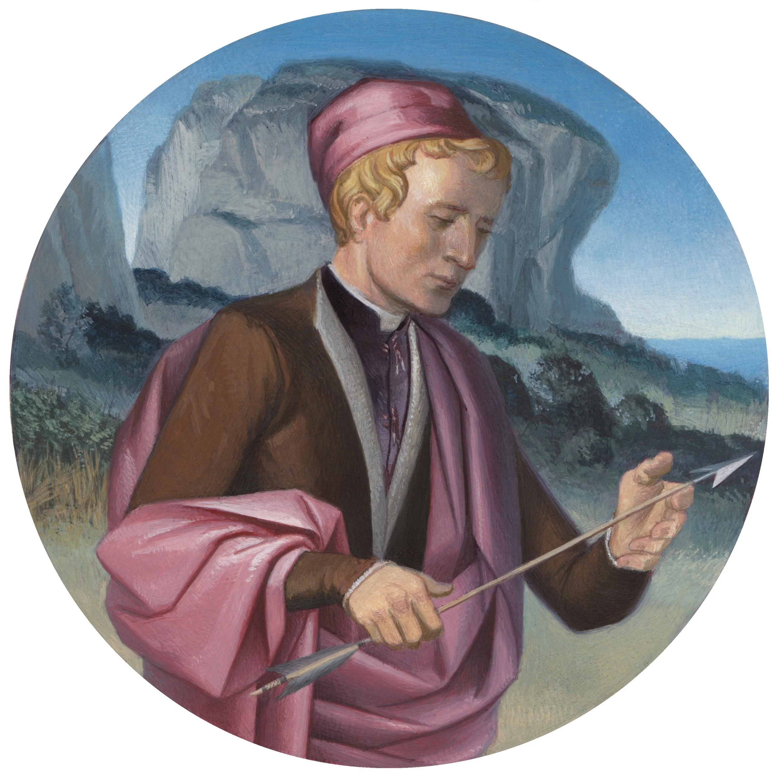 St Sebastian - As Roman officer in the Pretorian Guard, he brought succor to captive christians until he also was denounced. Condemned and shot full of &ldquo;barbs like a porcupine&rdquo;, he continued to reproach the Emperors&rsquo;s persecution of
