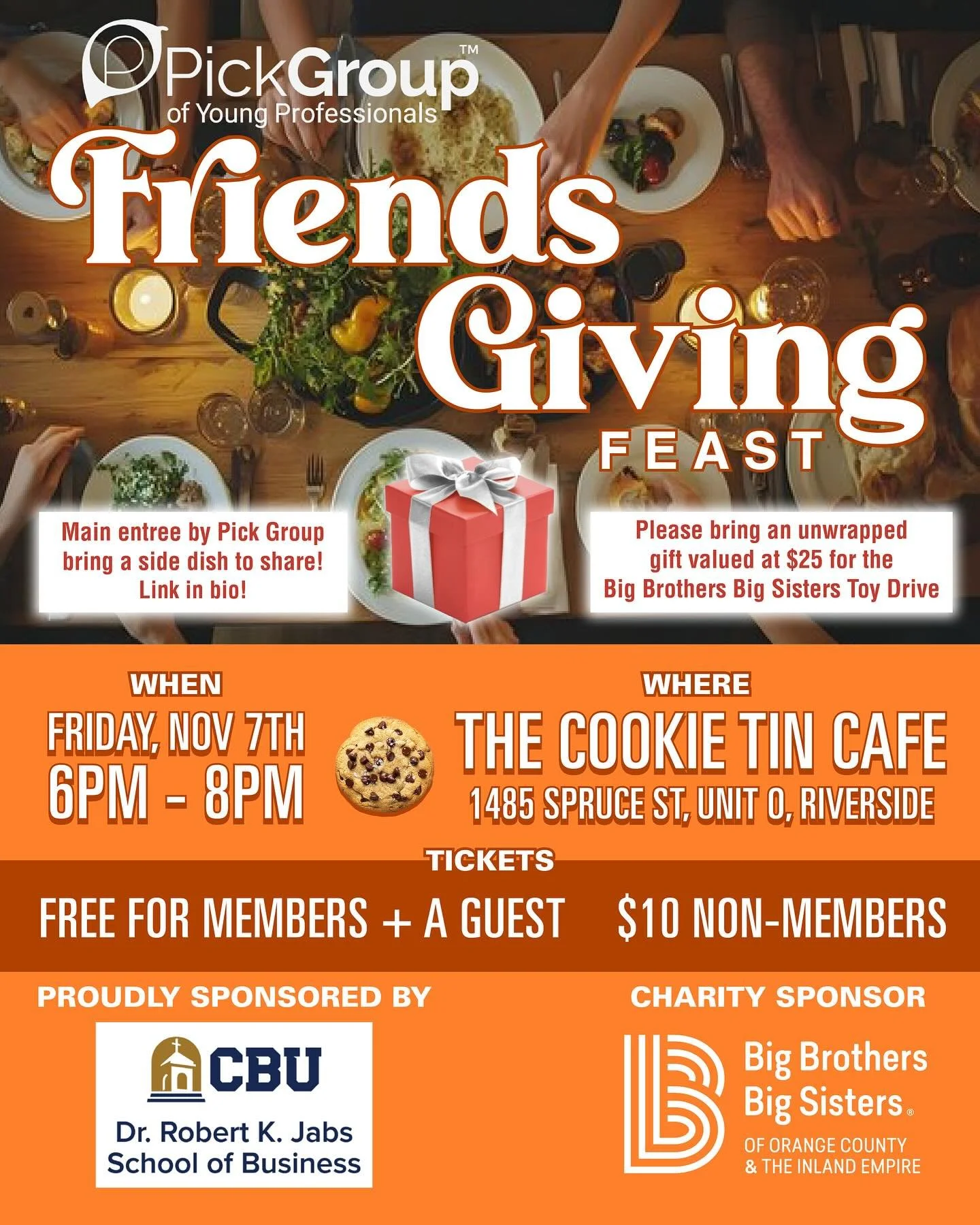 Friends, Food, & Giving Back! ππ
Join #thepickgroup for our #friendsgiving event, a night dedicated to unwinding, great conversation, and celebrating the connections that enrich our lives.
We’re pulling out all the stops with a delectab