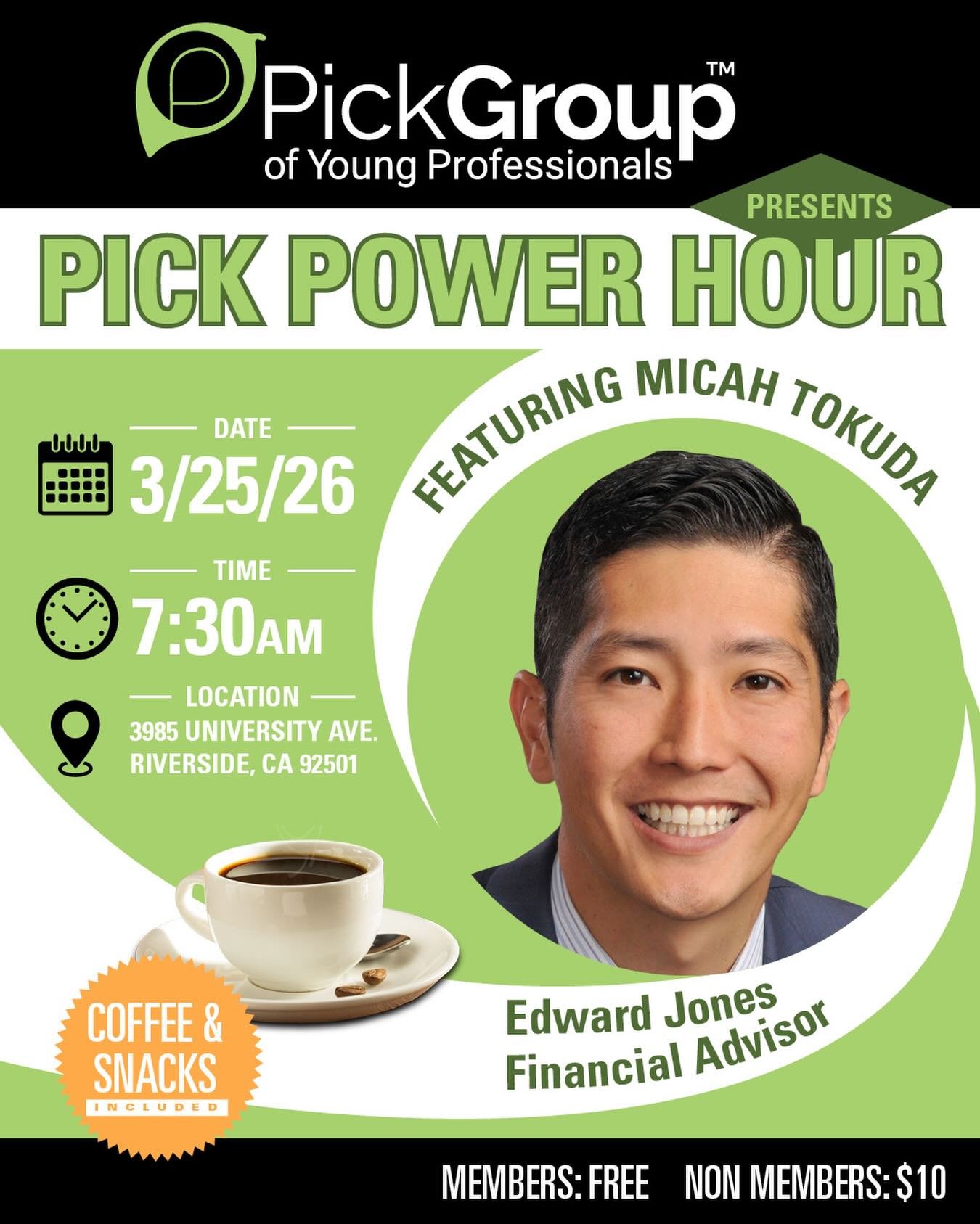 Start your day with a jolt of caffeine and a wealth of knowledge! Join #pickgroup for our March Power Hour a professional development session designed to help you take control of your financial future.
Whether you&rsquo;re looking to sharpen your inv