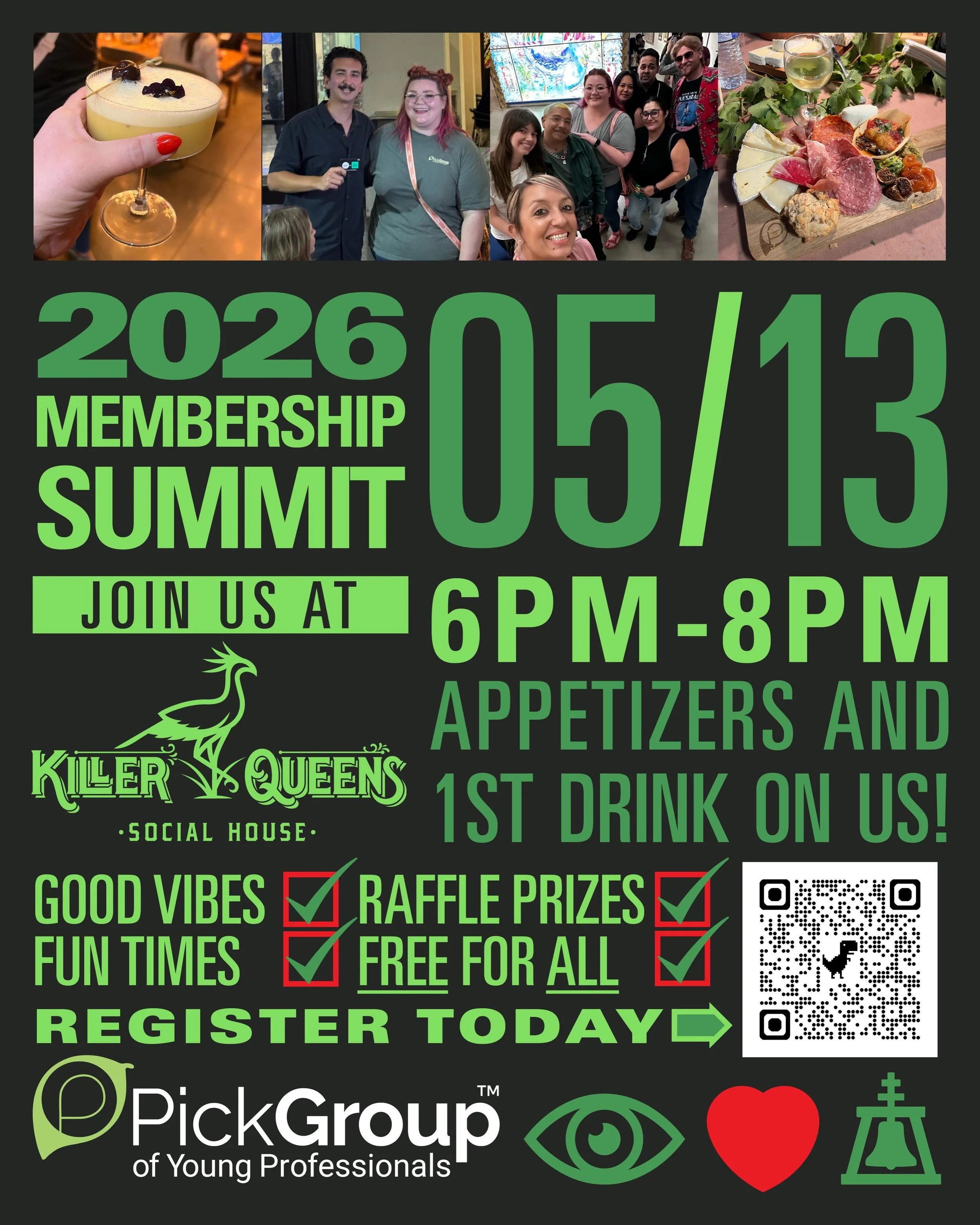 Tomorrow Only!
Join The Pick Group for our 2026 Membership Summit on May 13th at Killer Queens Social House.

If you&rsquo;re a young professional (21-40) looking to make your mark in Riverside, this is the room you need to be in. Connect with the ci