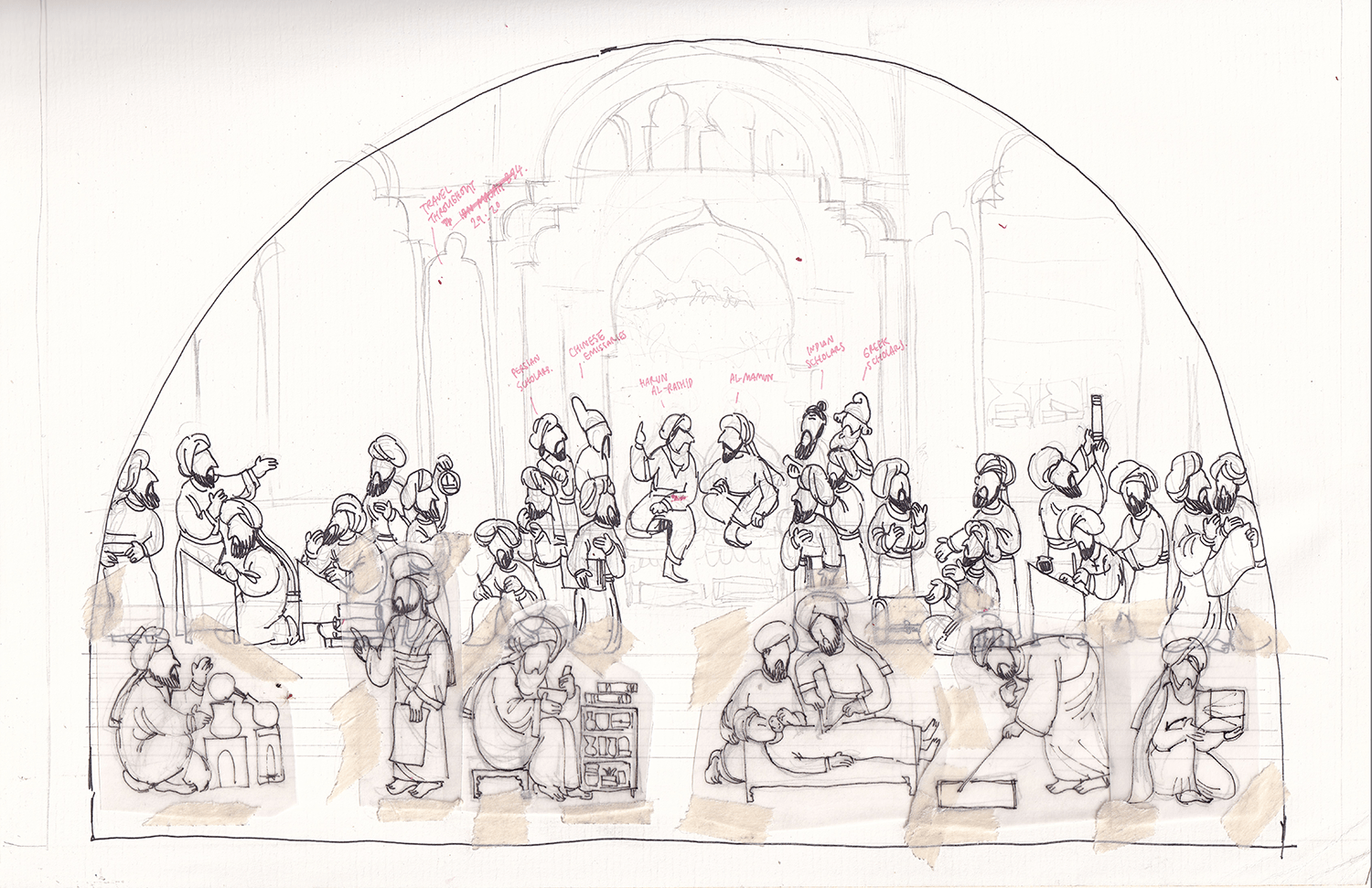  Outline sketch of the final composition 
