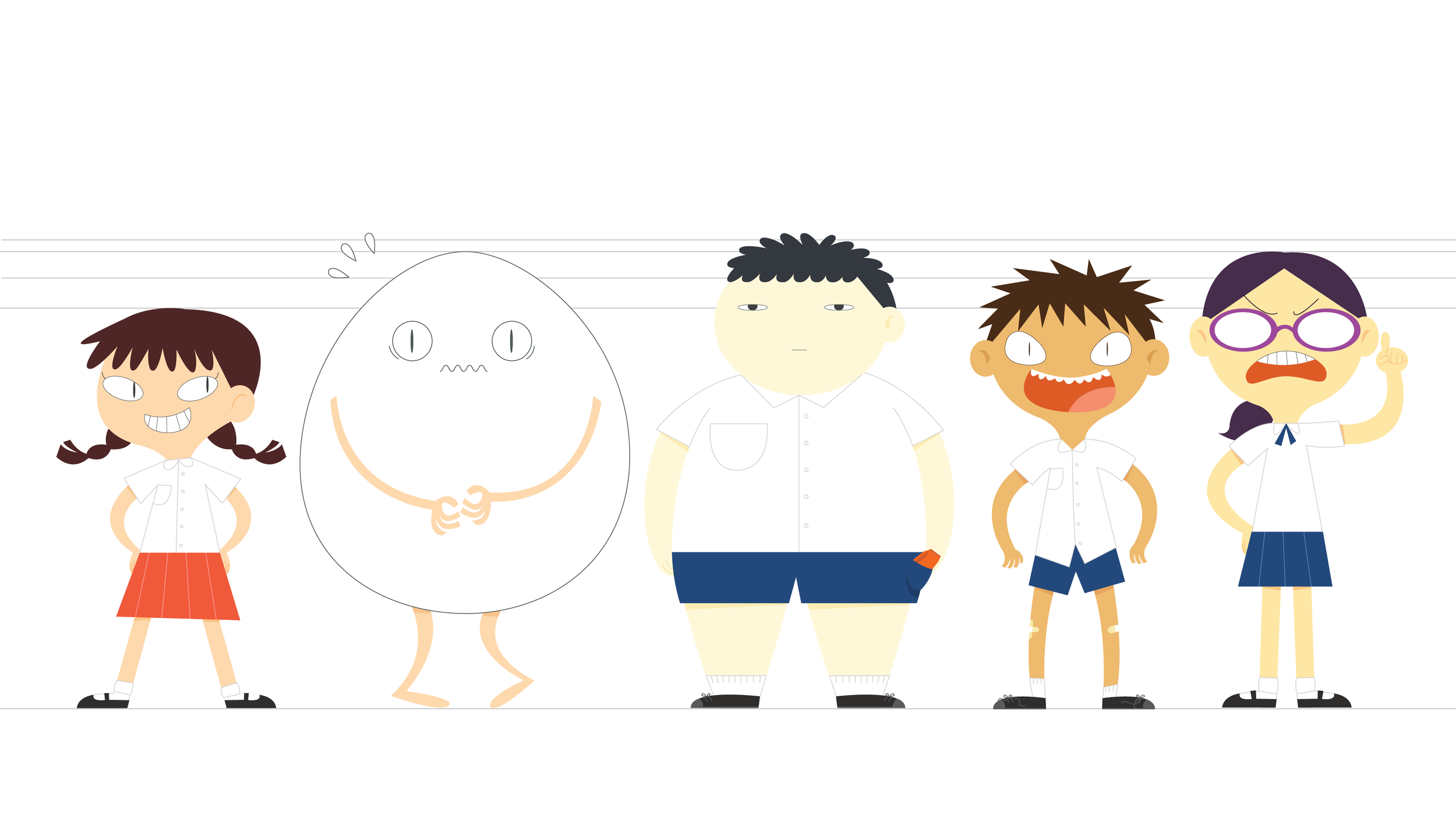 character design: Eggy and friends