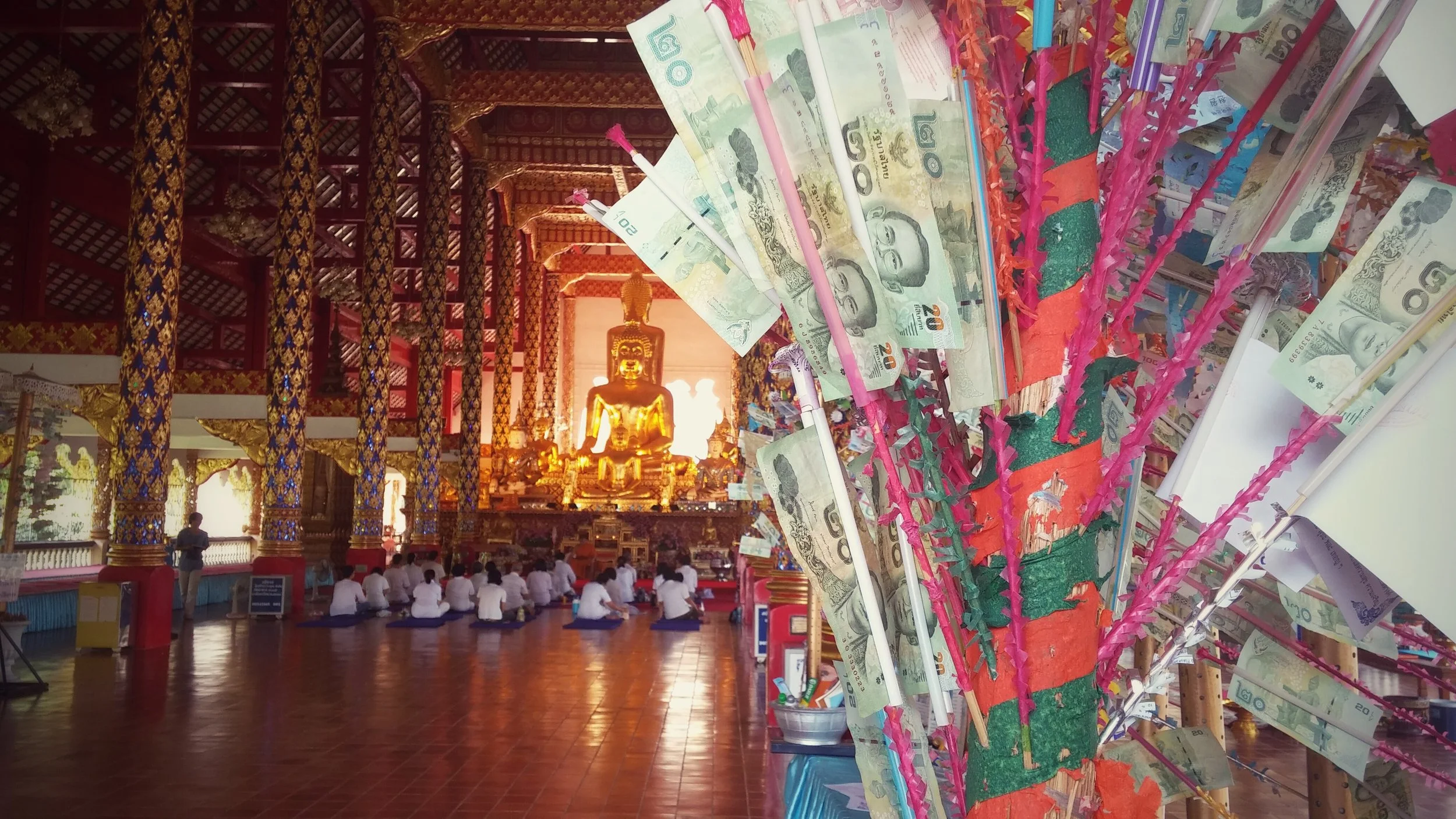 Inside Wat Suan Dok ("Flower Garden Temple") in Chiang Mai