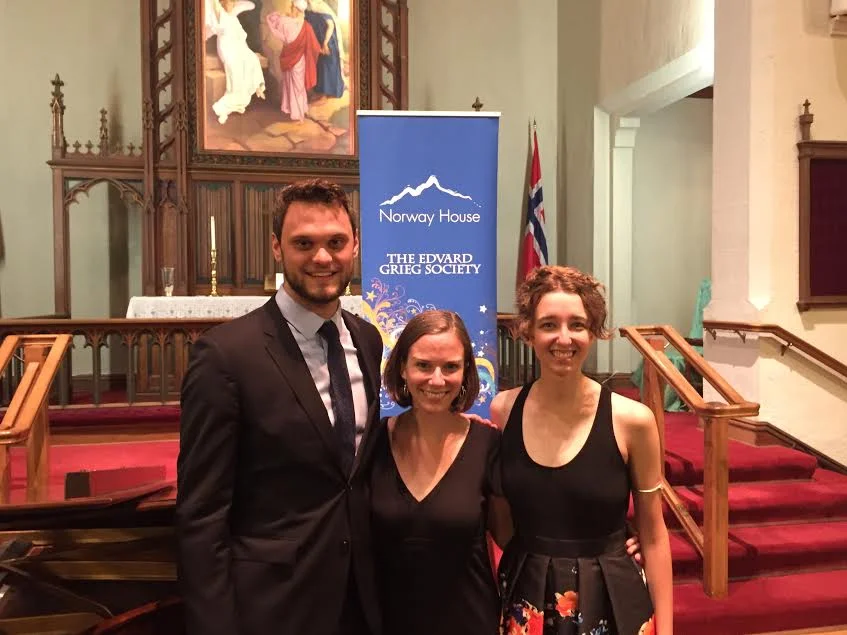 Both winners, and their accompanist.