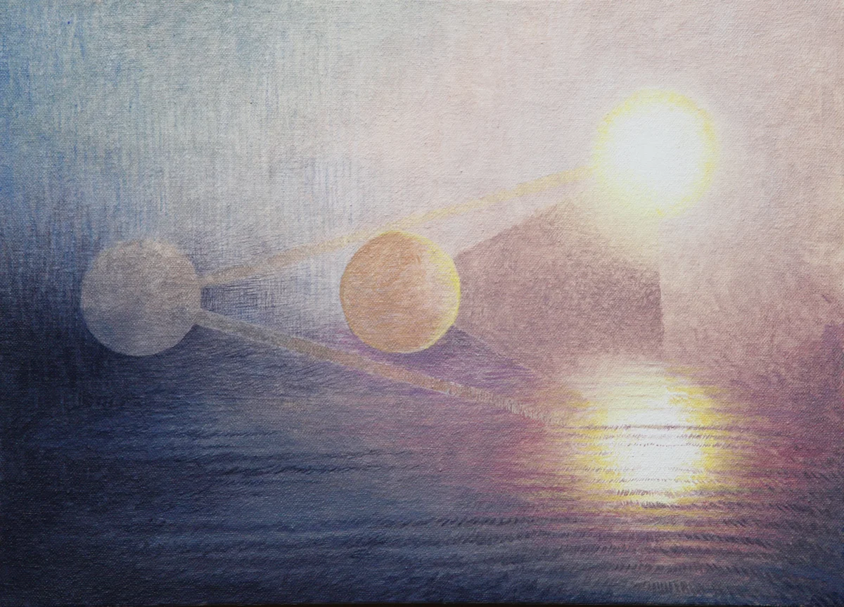 I Eclipse, 10" x 14", acrylic on canvas. 2013
