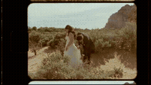 Super 8 gif of zion national park elopement