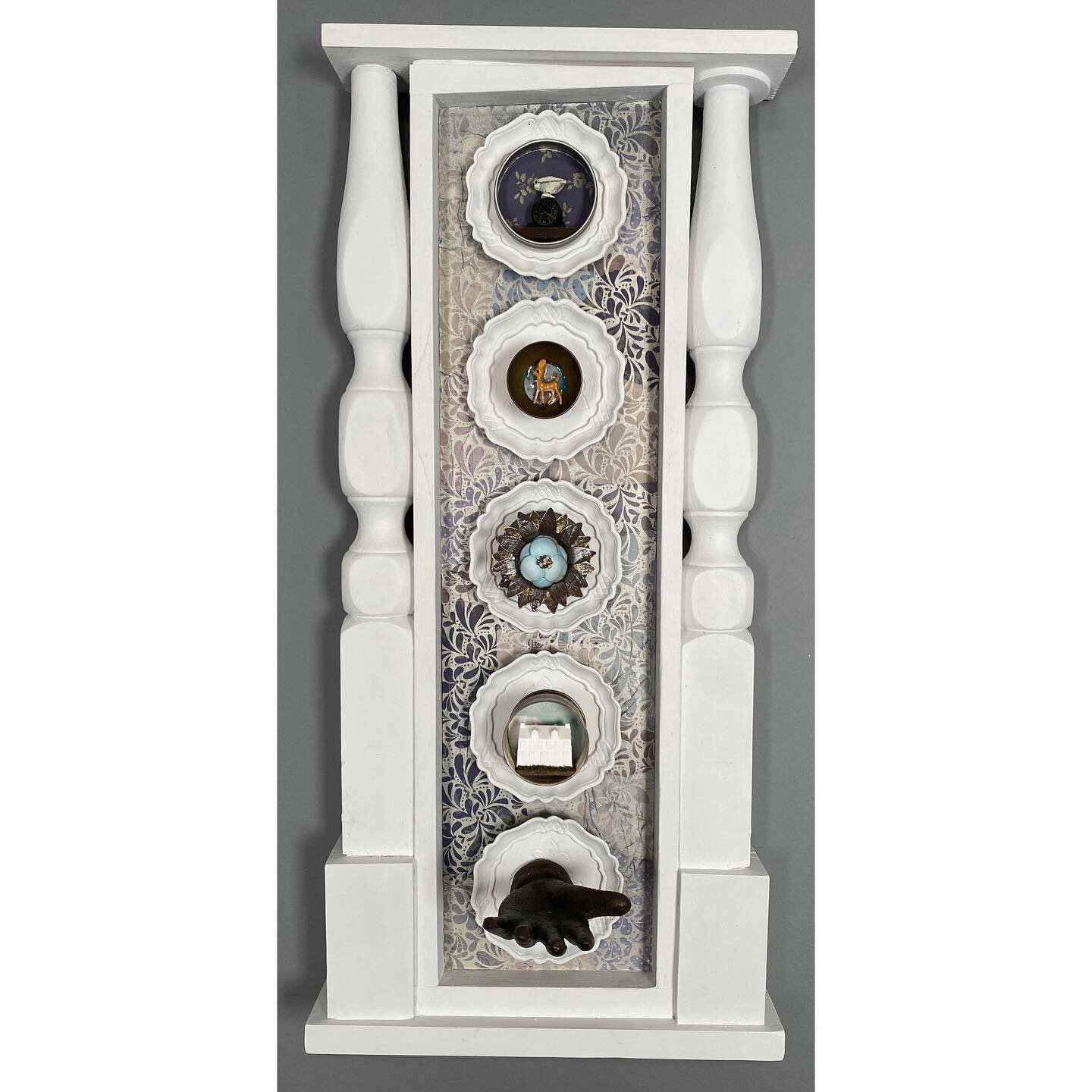 This piece was inspired by a few Agatha Christie novels. 

&ldquo;The Secret Night at Devon&rdquo;, 2023

#agathachristie #mysteryinspired #herculepoirot #assemblageart #assemblagesculpture #ohioartist #foundobjects