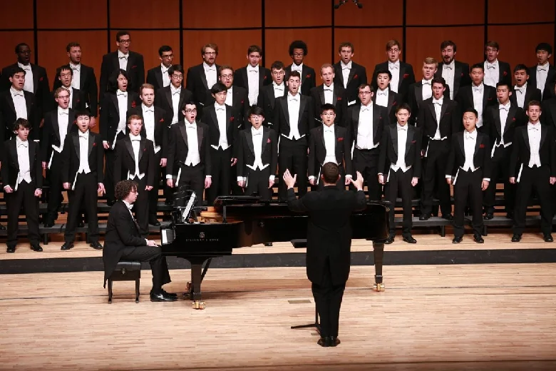 The Glee Club as it starts its concert