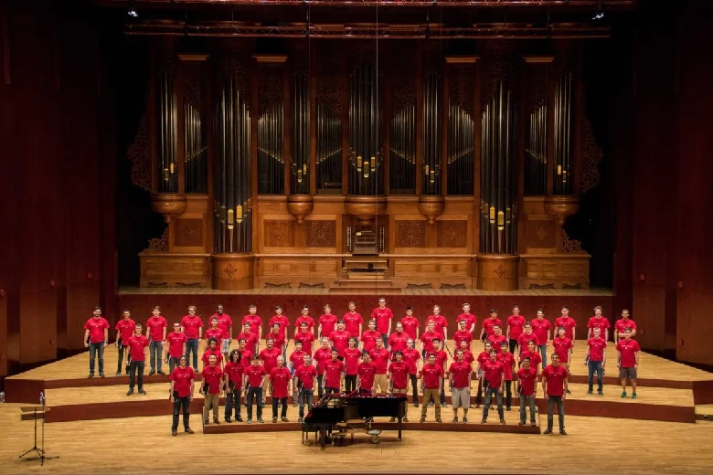 The Glee Club on the stage of the National Concert Hall