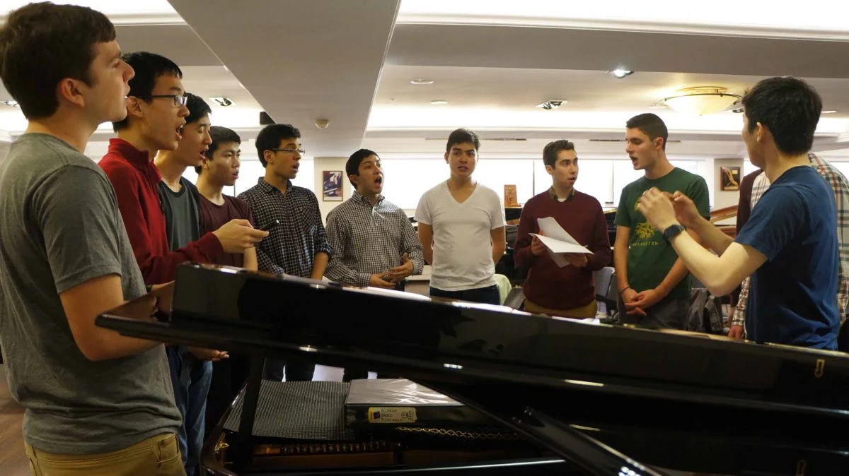 Lite assembles for their rehearsal in the piano shop
