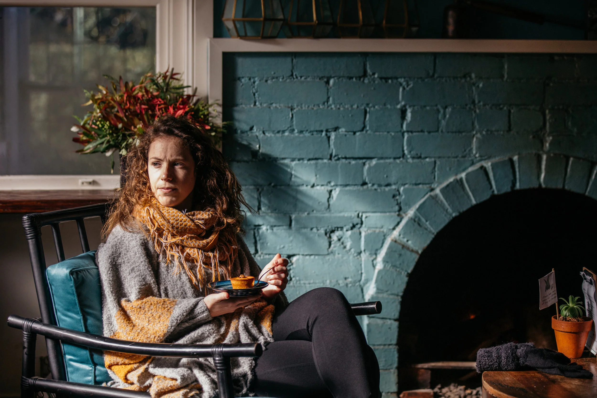 Classic Boucle Poncho + Round Fringe Scarf